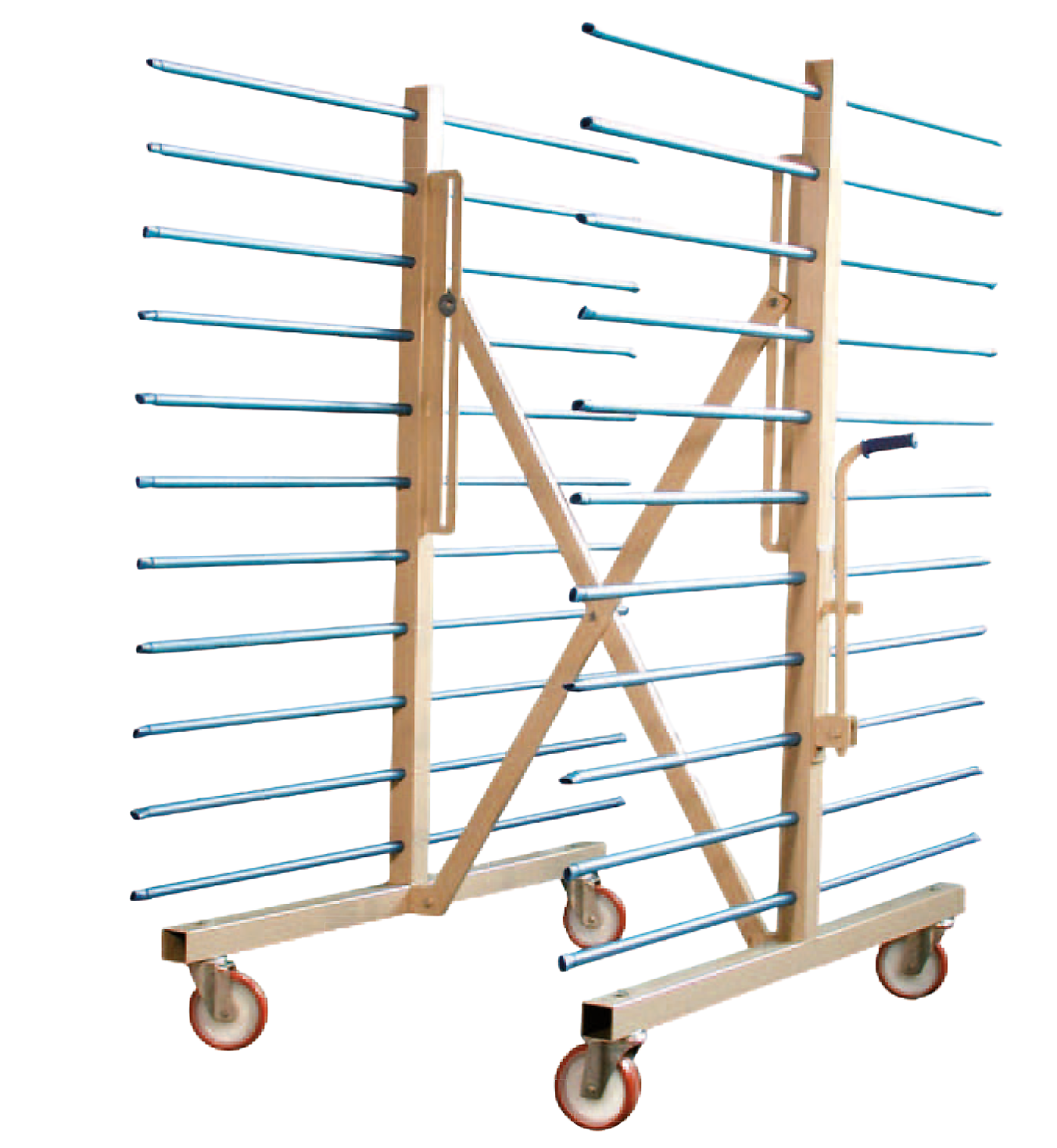 Carrello essiccazione chiudibile a semplice croce