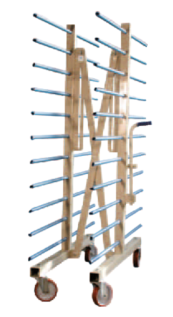 Carrello essiccazione chiudibile a semplice croce
