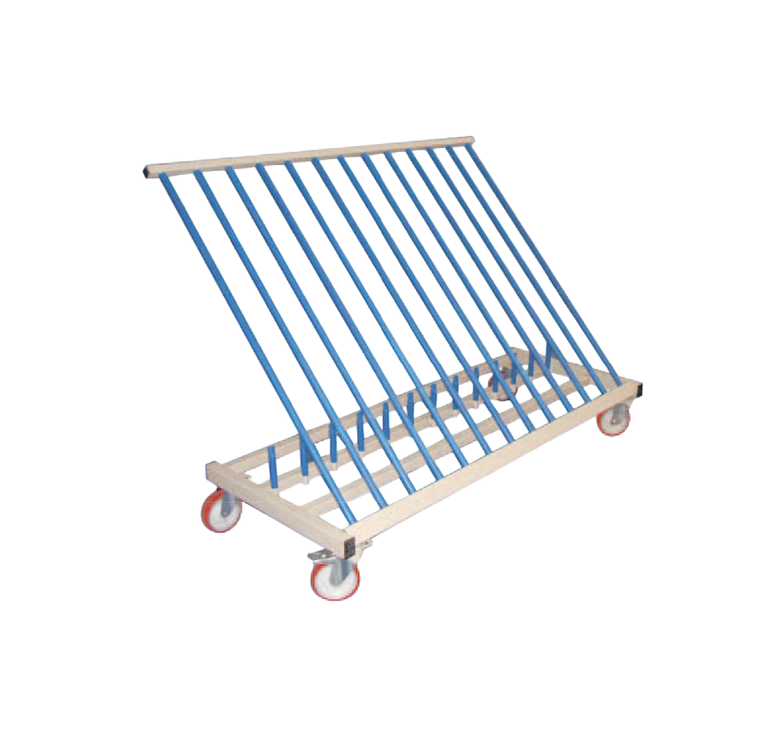 Carrello porta-infissi con appoggio in gomma