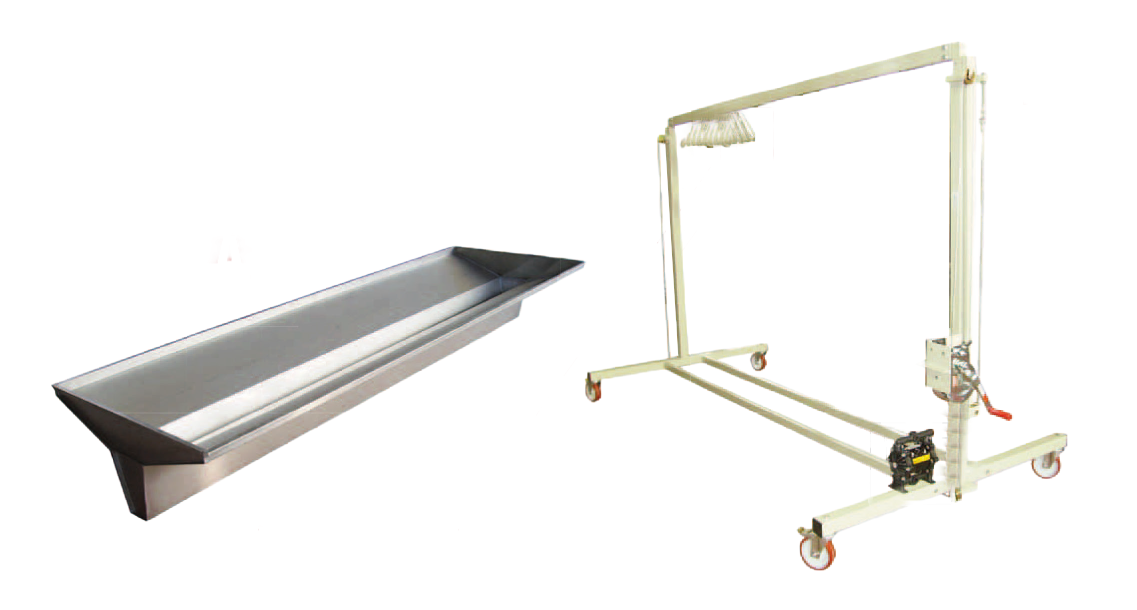 Vasca per macchiatura infissi in acciaio inox 3D4 sp.12/1D