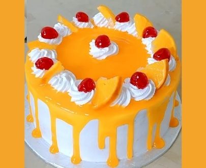 Birthday Orange Cake | Saima Bakery | 1 Kg