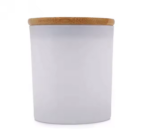 Tropical & Beach Scented Candle in Frosted Glass Jar