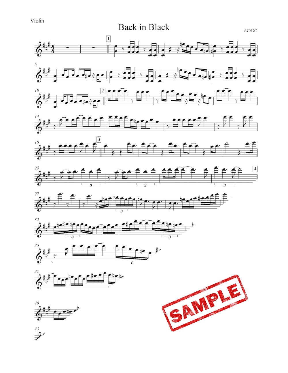 "Back In Black" AC/DC for Violin & Cello (+ Backing Track)