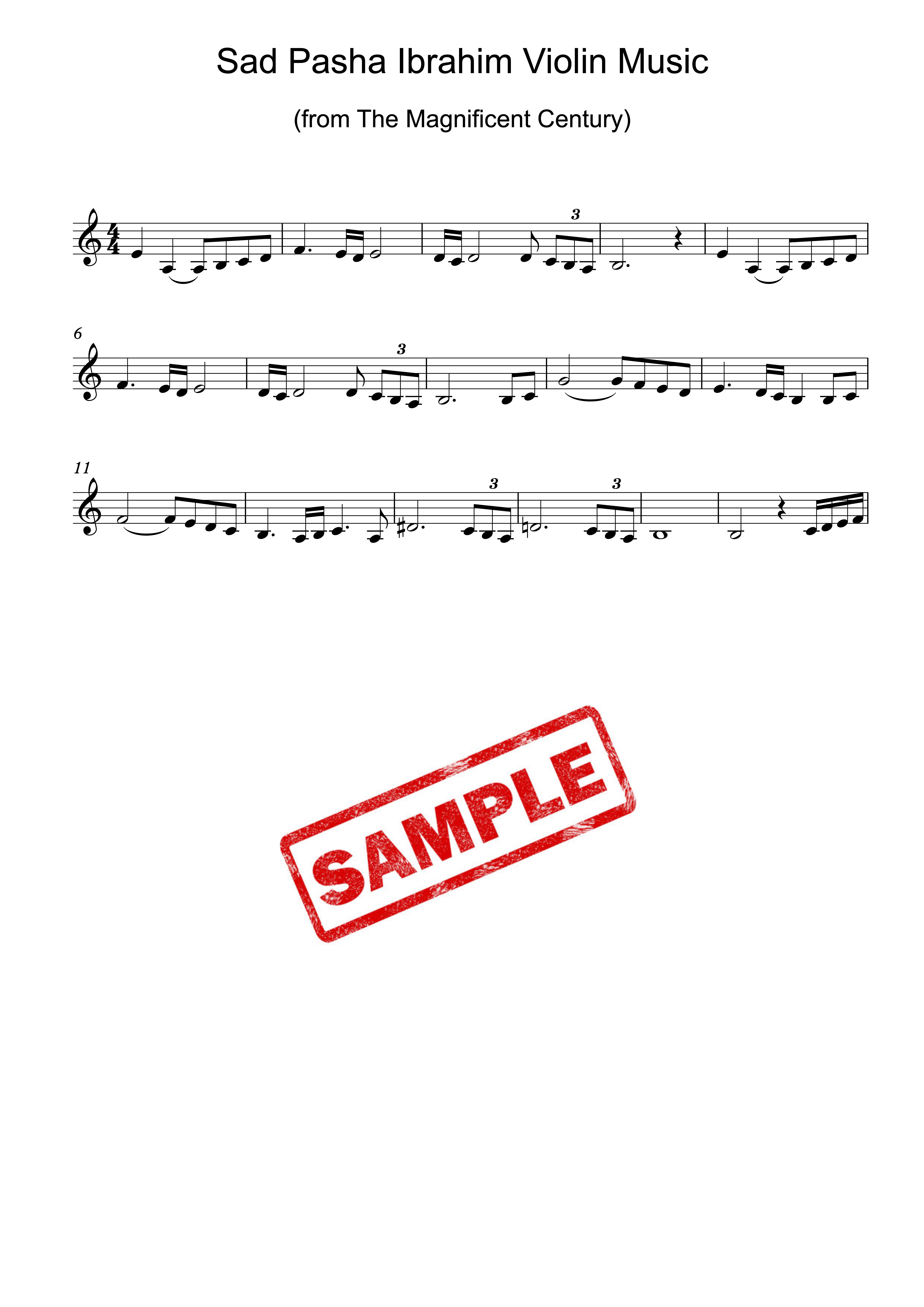 Sad Ibrahim Violin - " The Magnificent Century" with Backing Track