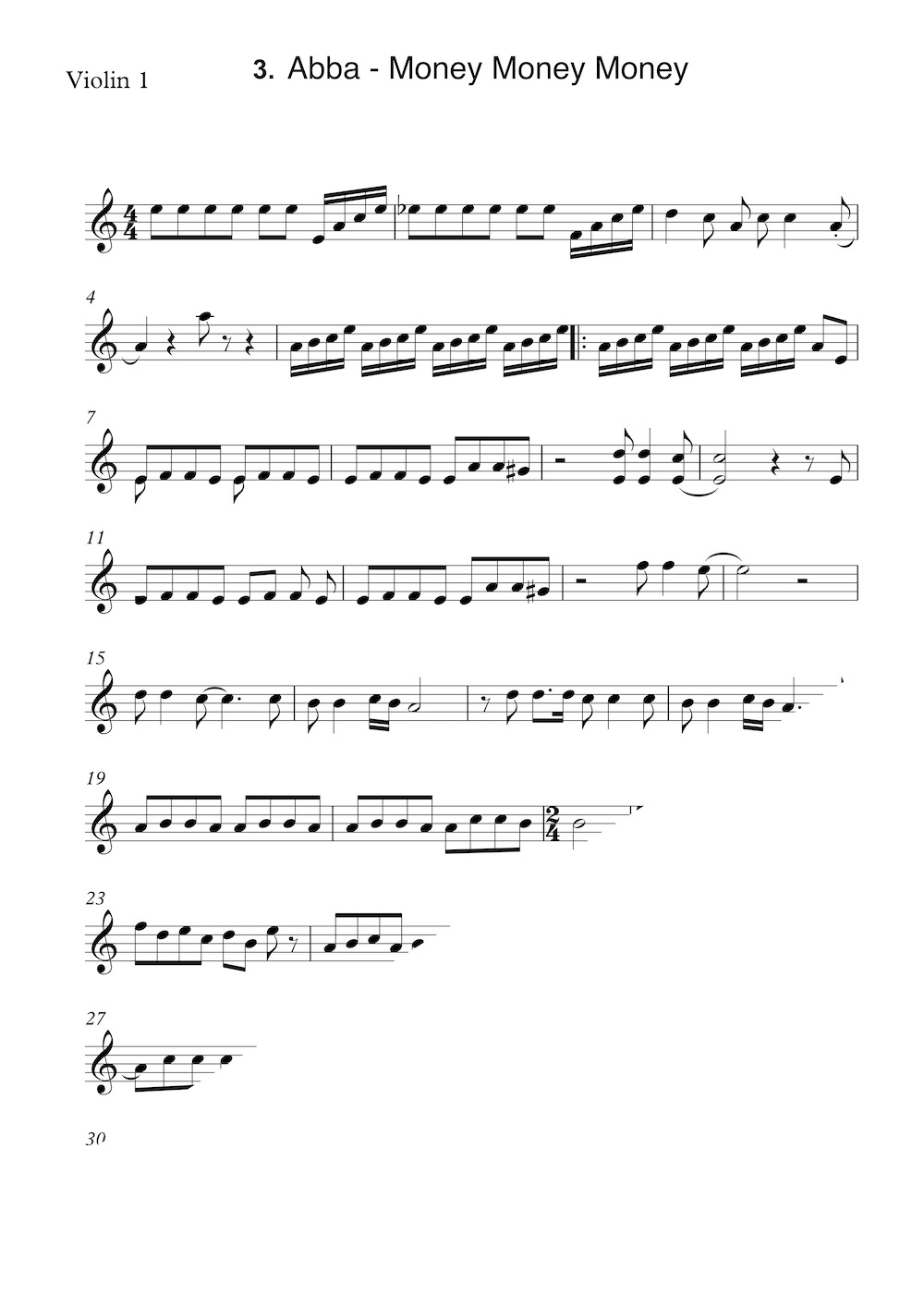 ABBA Album for Violin & Cello Duo, 9 best songs (+ Backing Tracks) 35 minutes duration.