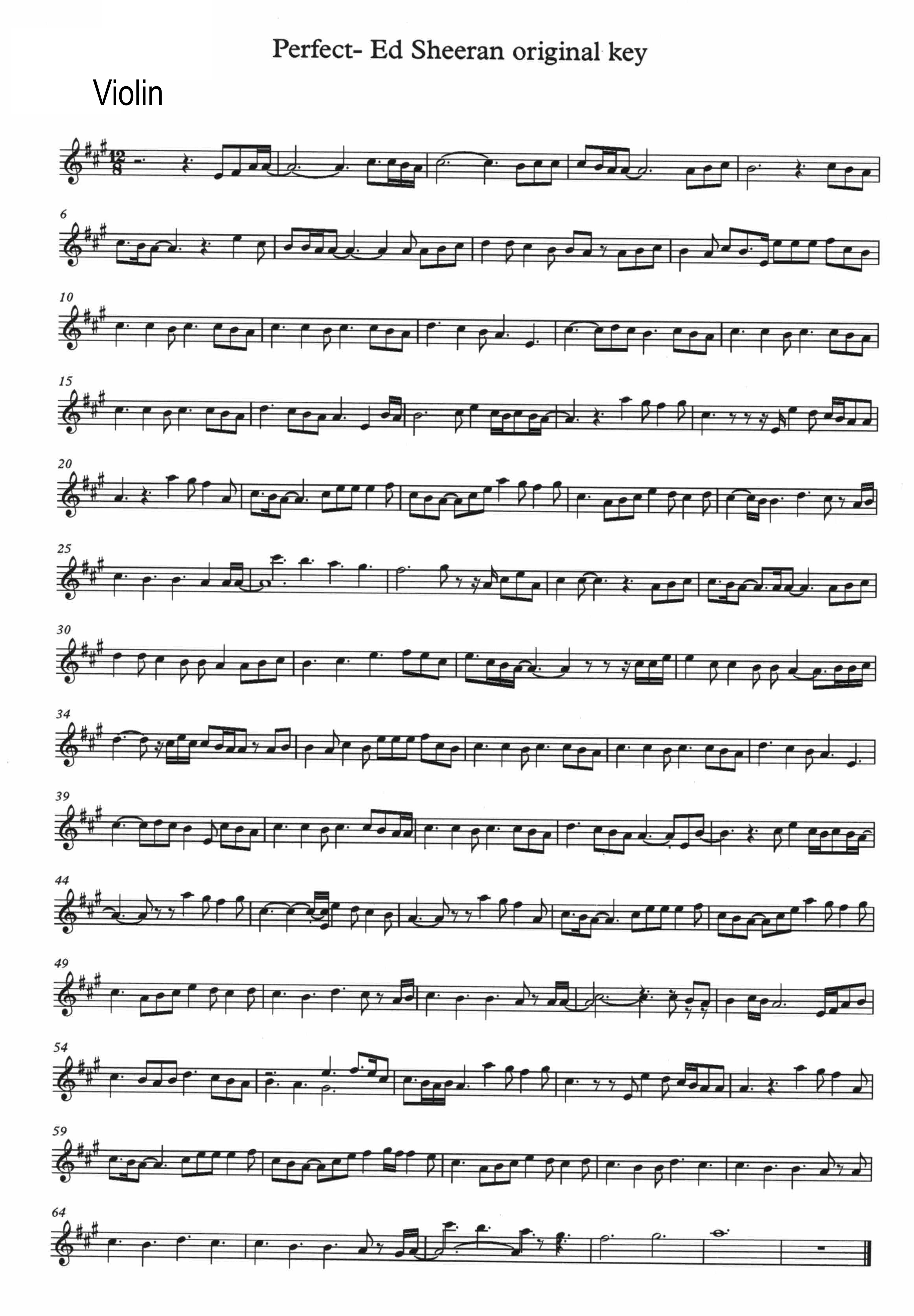 Perfect - Ad Sheeran for Violin