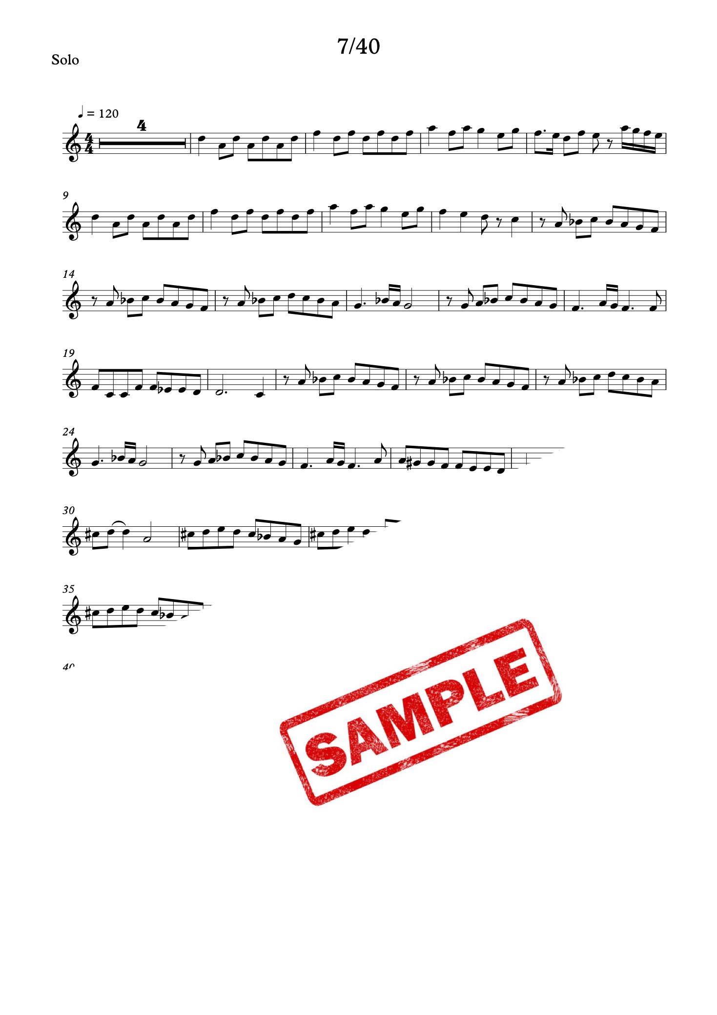 "7-40" Jewish folk dance for Violin Solo with Backing Track