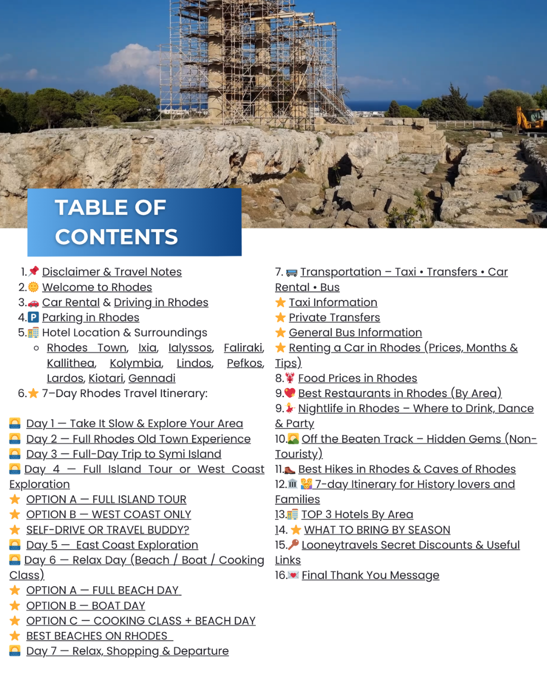 Rhodes Greece Digital Travel Guide 2026 – Insider Tips, Itineraries & Hidden Gems