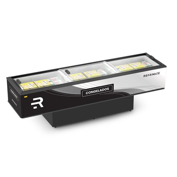 Expositor Ilha Vanguard 3000 Vidro Curvo