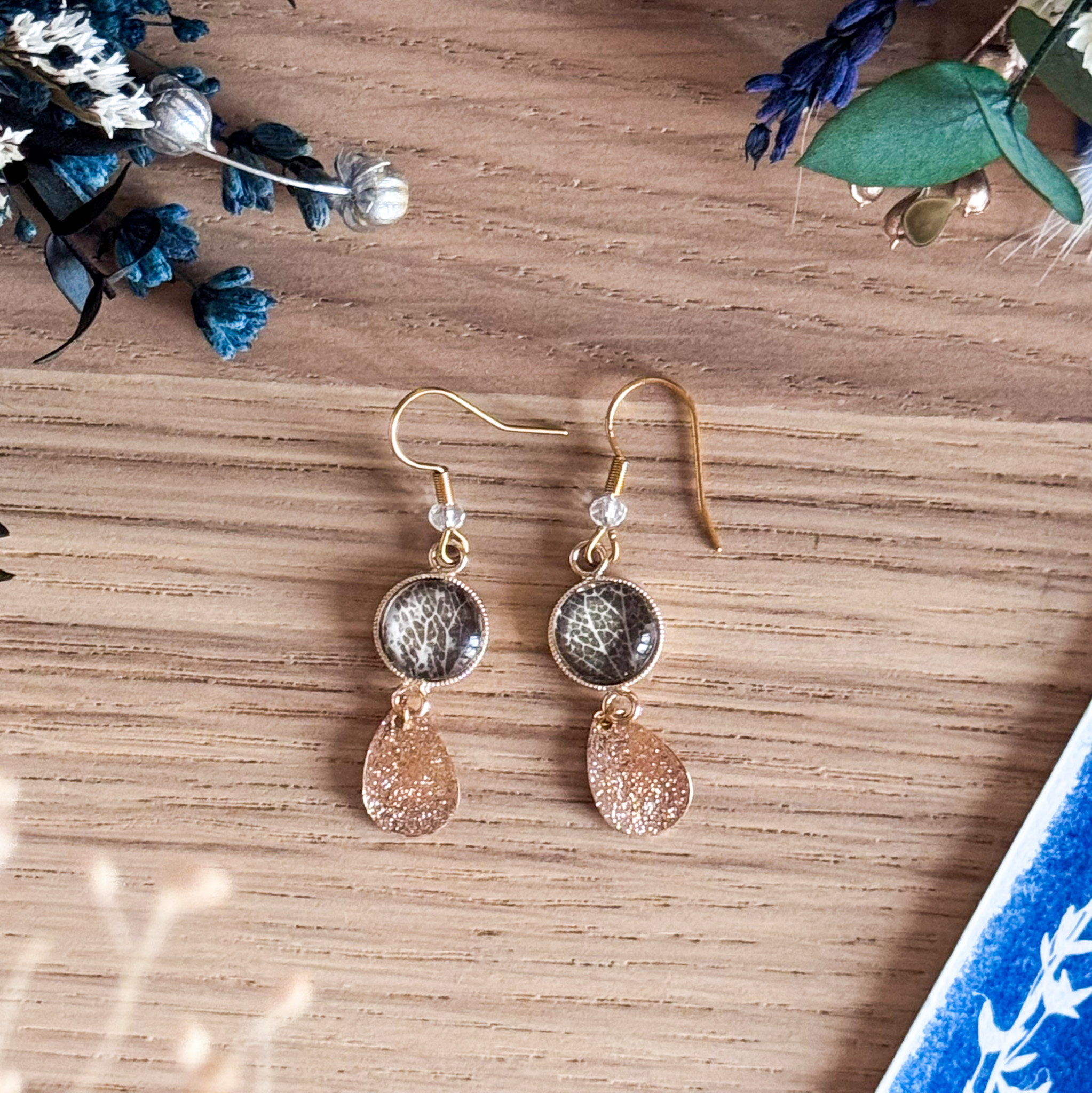 Boucles d’oreilles « Hortensia »