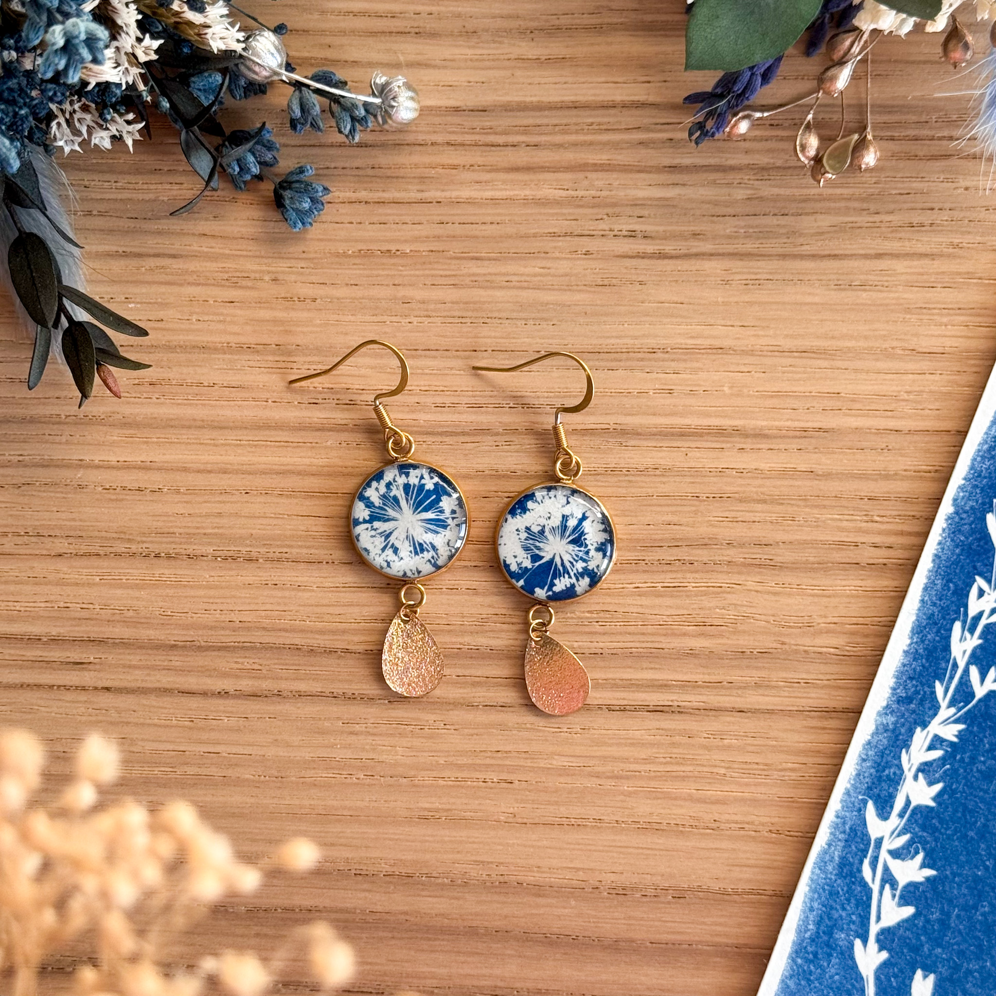 Boucles d’oreilles « Fleurs d'Artifice »