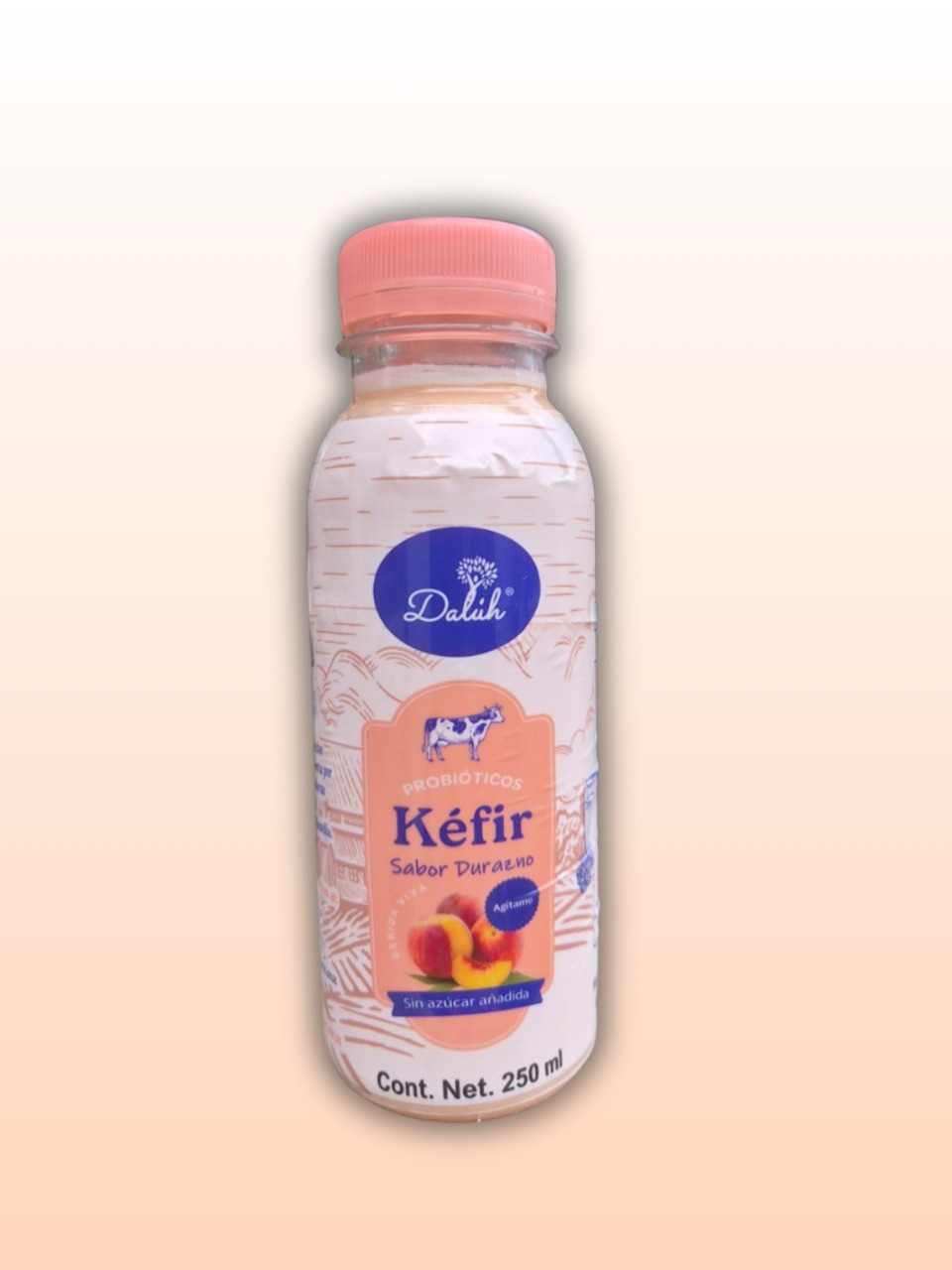 Kéfir Dalúh Sabor Durazno 250 ml (Paquete 6 pzas)