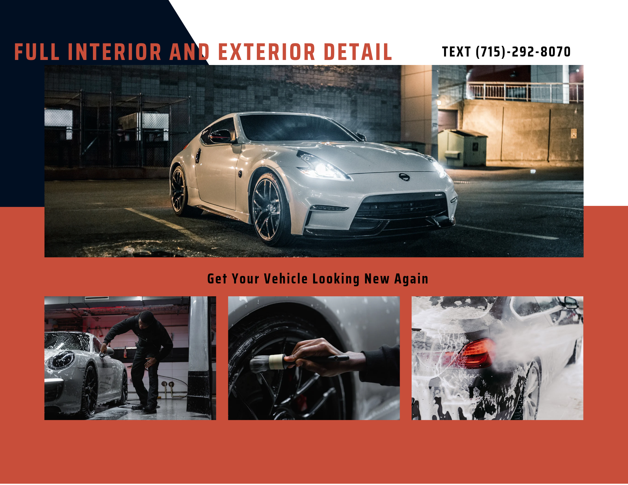 Experience Complete Vehicle Renewal with Our Full Interior and Exterior Detailing