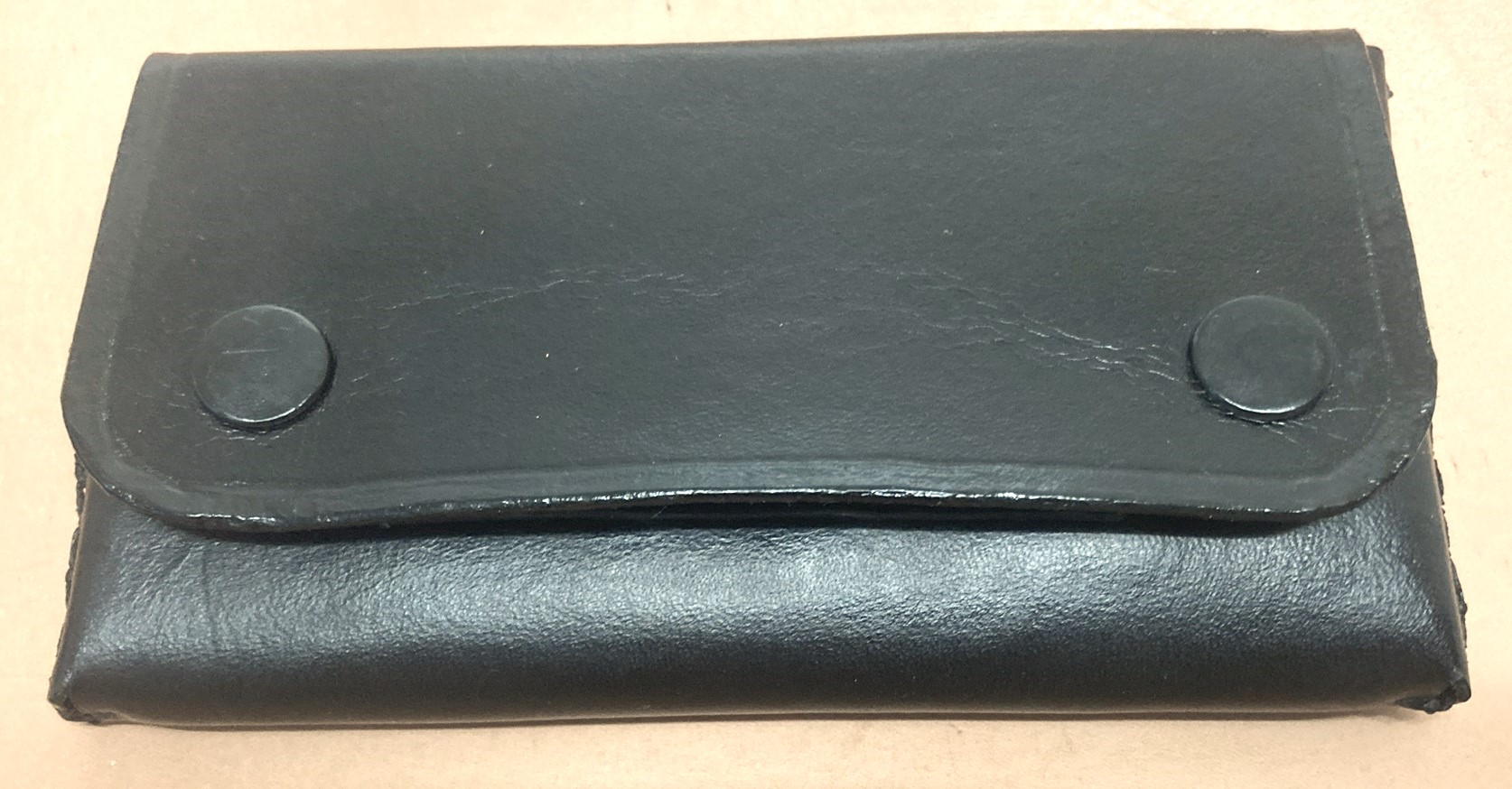 Tobacco Pouch Basic Firm Leather Black
