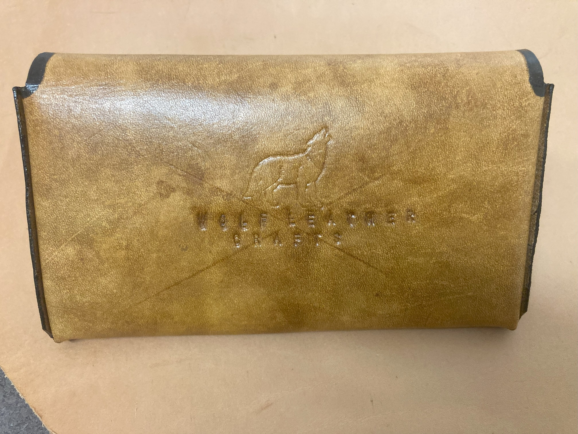 Tobacco Pouch Basic Firm Leather Saddle Tan