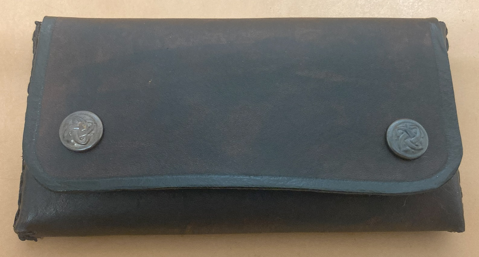 Tobacco Pouch Basic Firm Leather Dark Brown