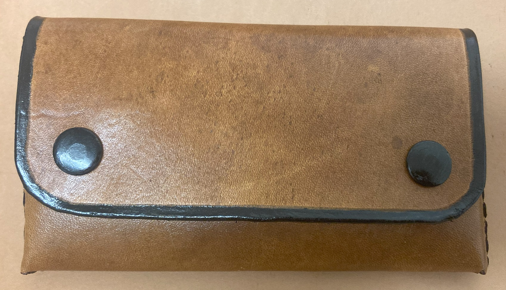 Tobacco Pouch Basic Firm Leather Light Brown