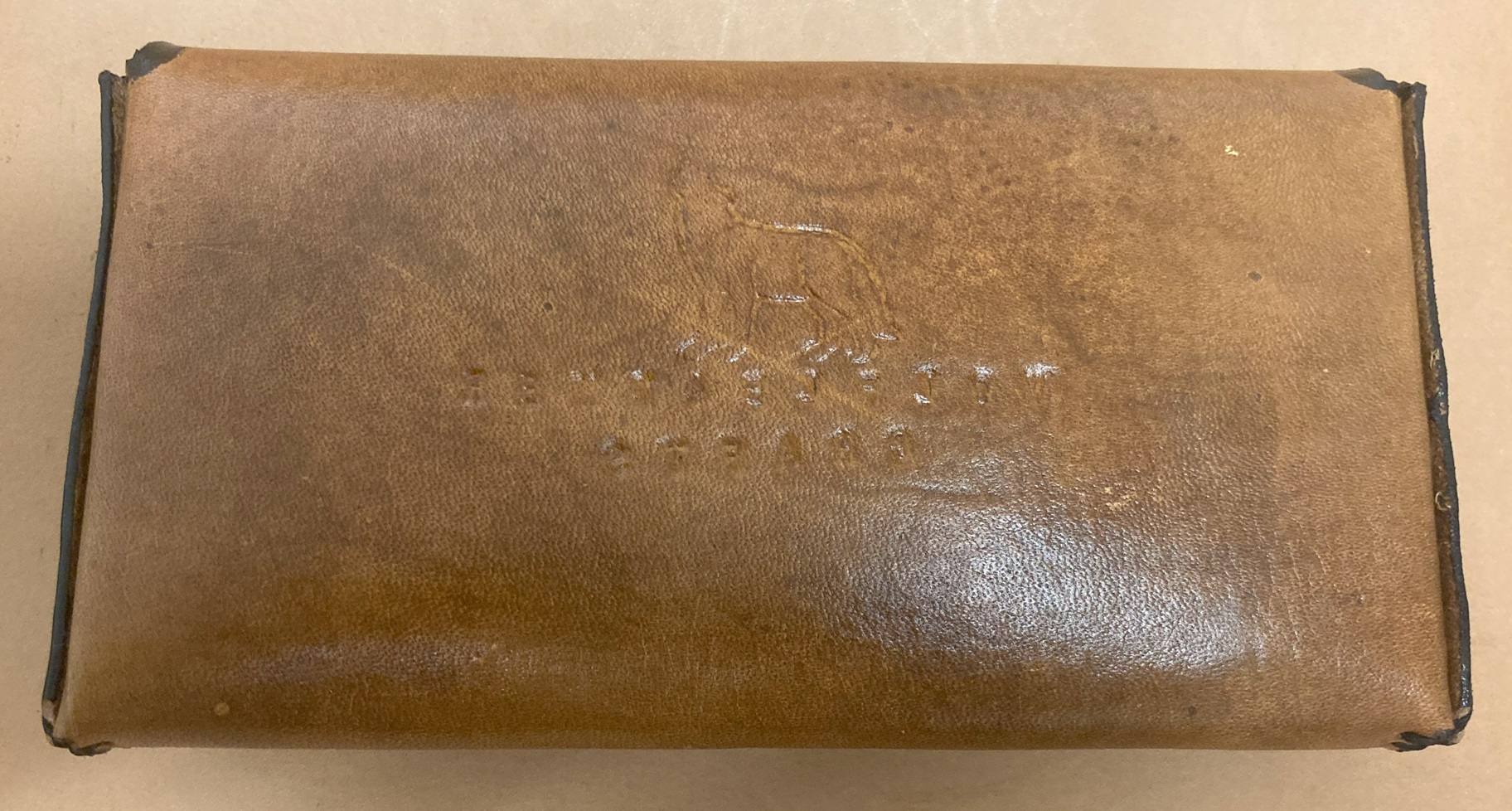 Tobacco Pouch Basic Firm Leather Light Brown