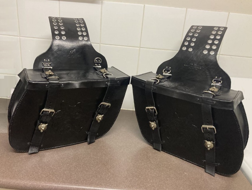 Wolf Inspired throw over Saddle bags