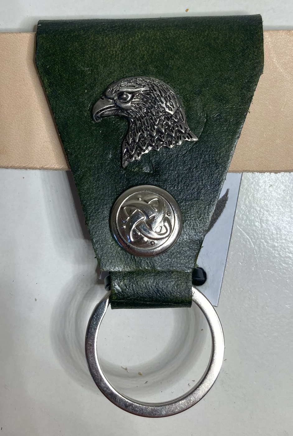 Eagle Head Adorned Belt Key ring/fob