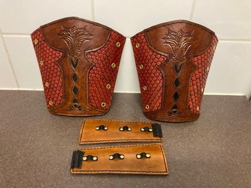 Dragon Scaled Vendel Style Vambraces