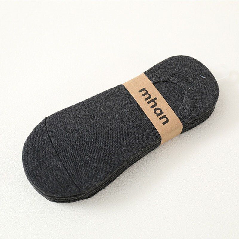 Men No Show Socks - Cotton Thin Non-Slip Pair 