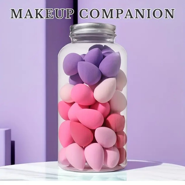 50-Piece Multifunctional Mini Water Drop Beauty Sponges