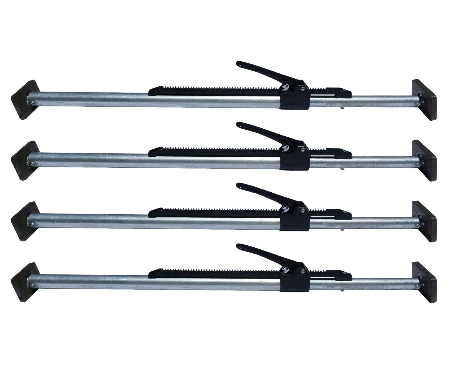 Aluminum Lever Lock Load Bar - Rubber Ends, 89-104"