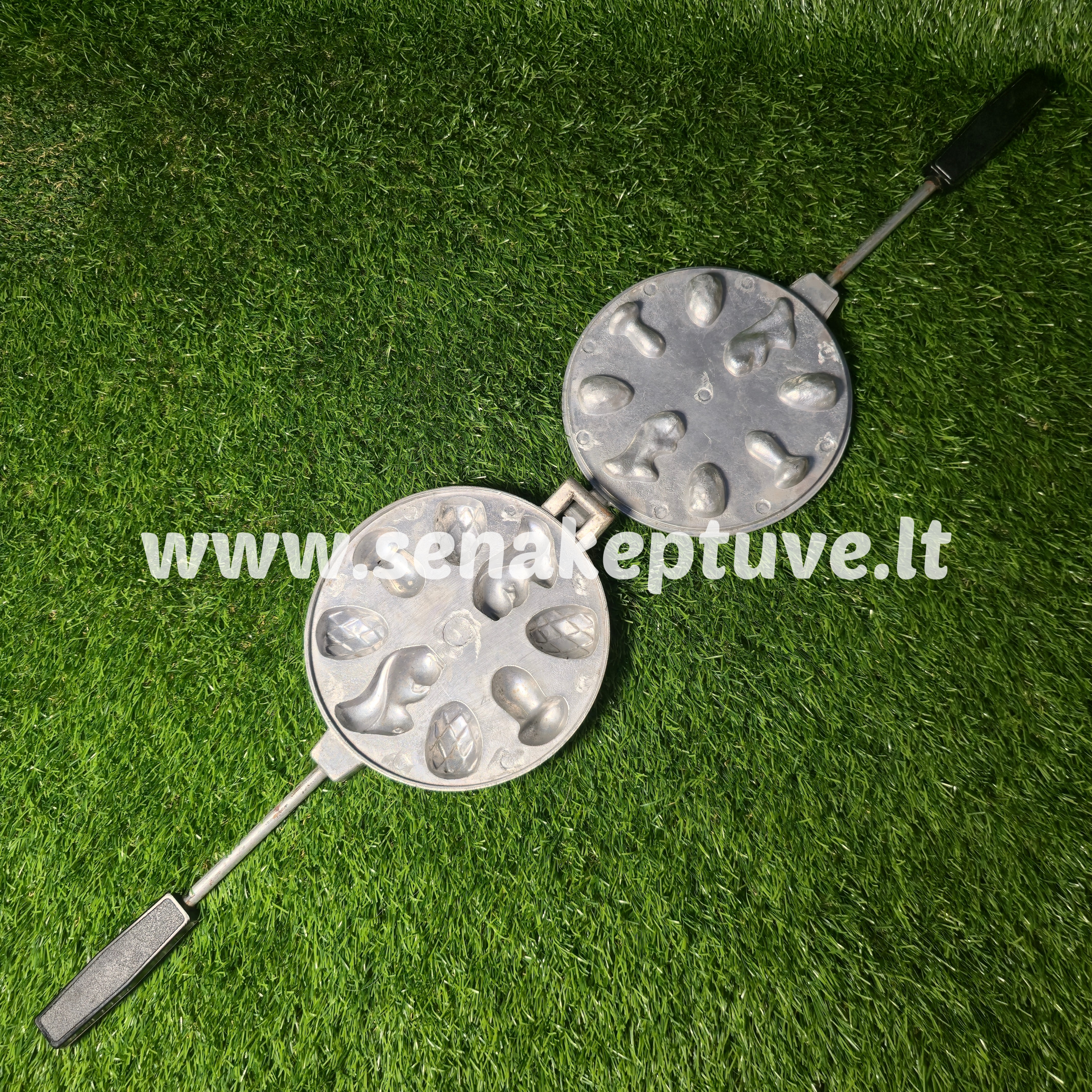 Senovinė asorti (2 voveraitės, 2 grybukai ir 4 kankorėžiai) keptuvė