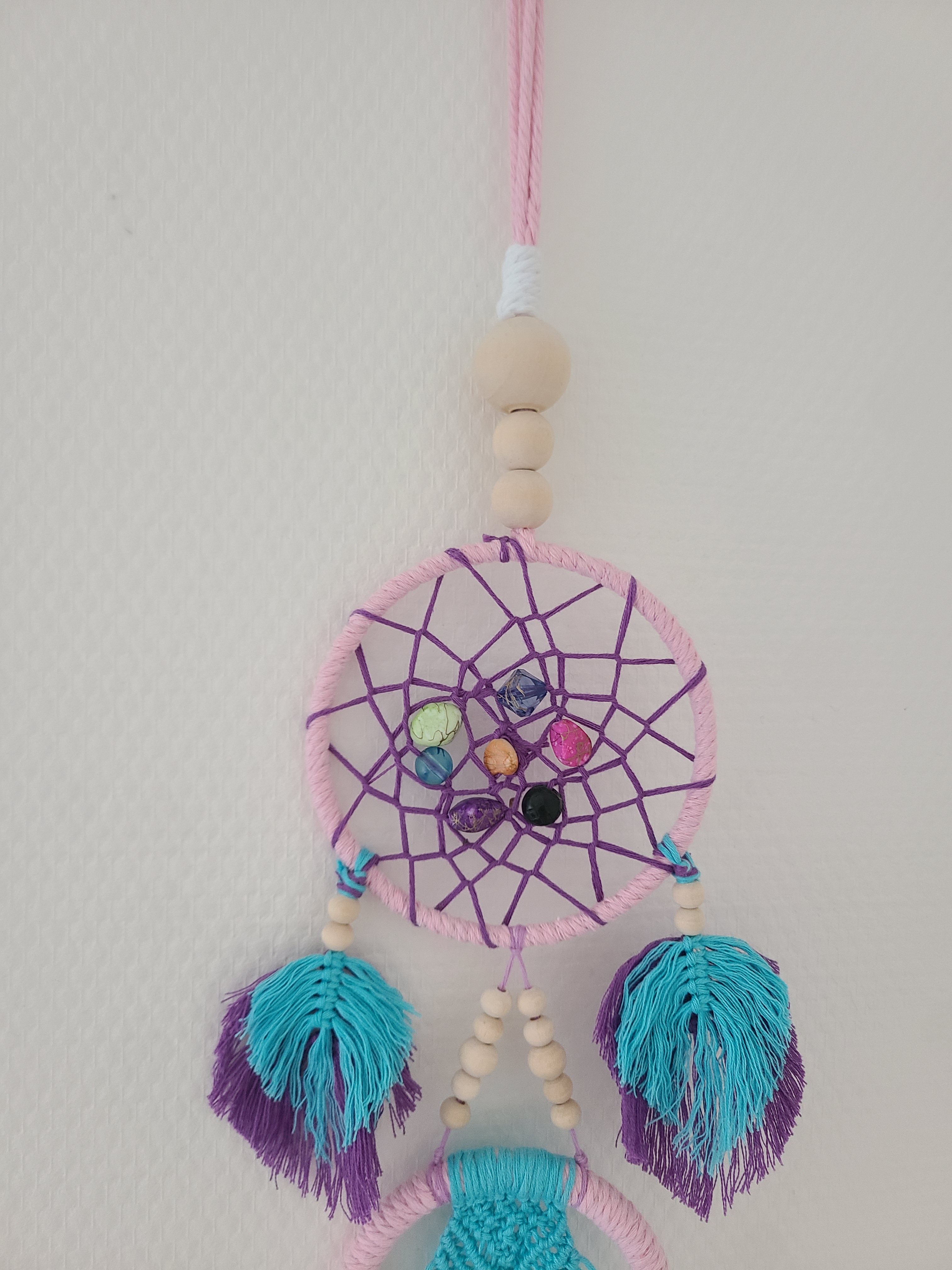 Attrape-rêve rose et bleu Sweet Dream