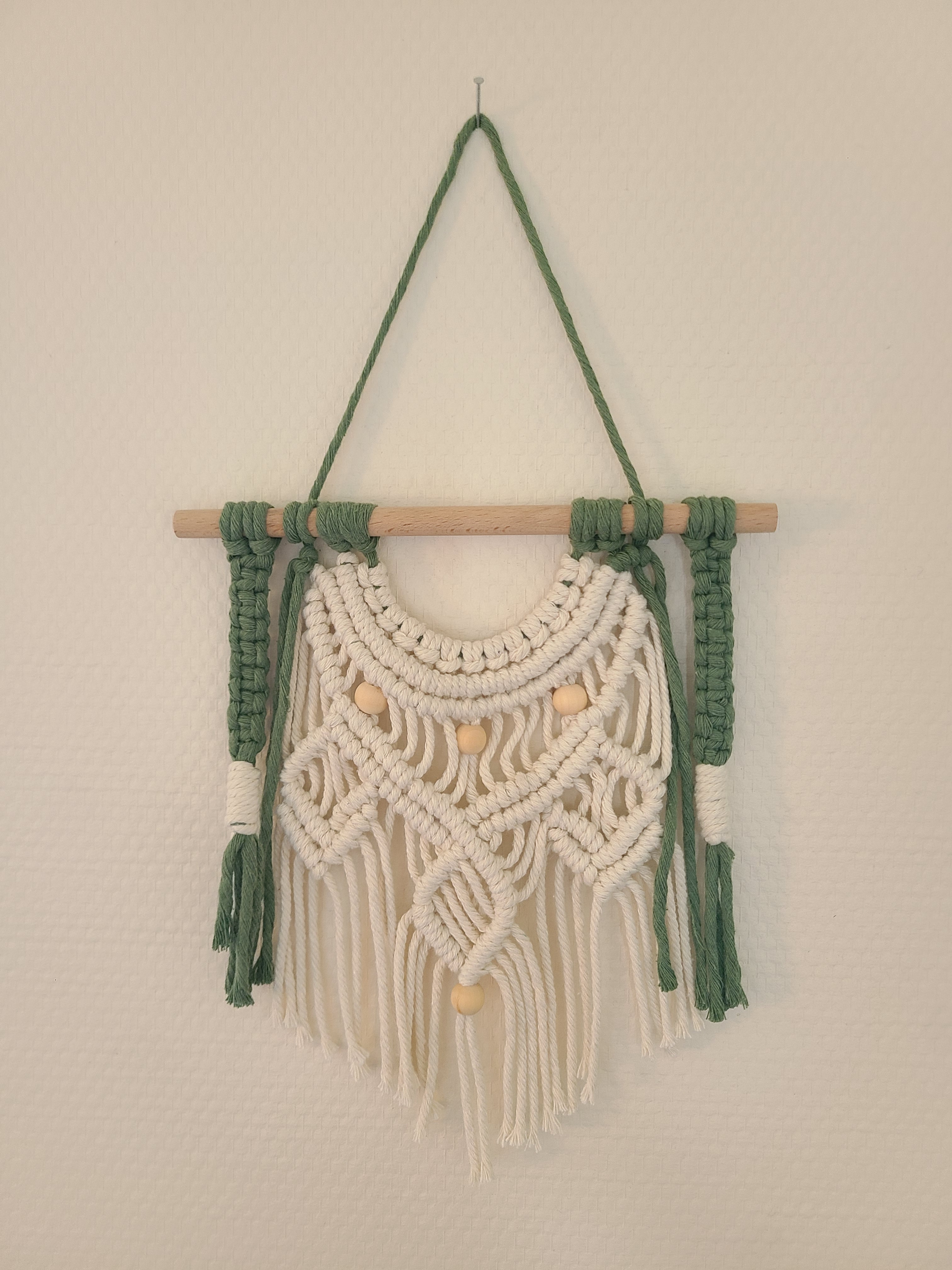 Tenture miniature en macramé Nature