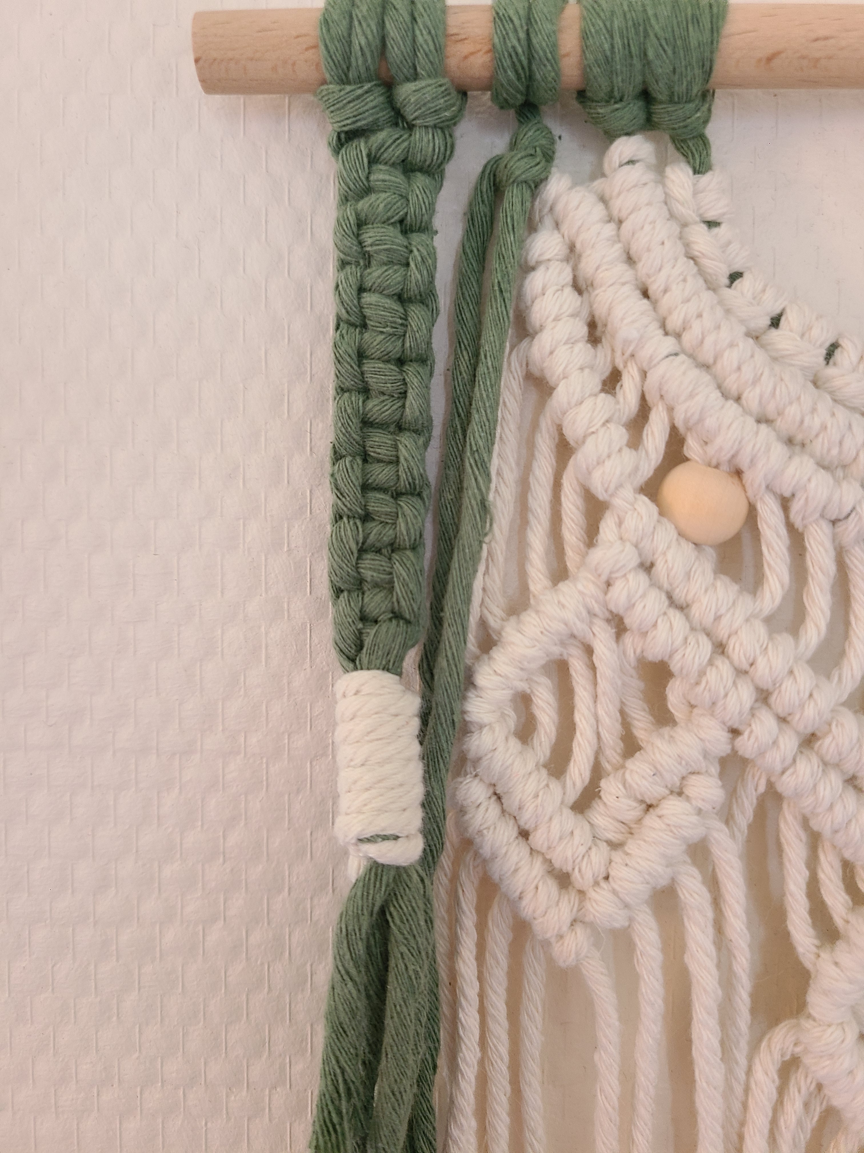 Tenture miniature en macramé Nature