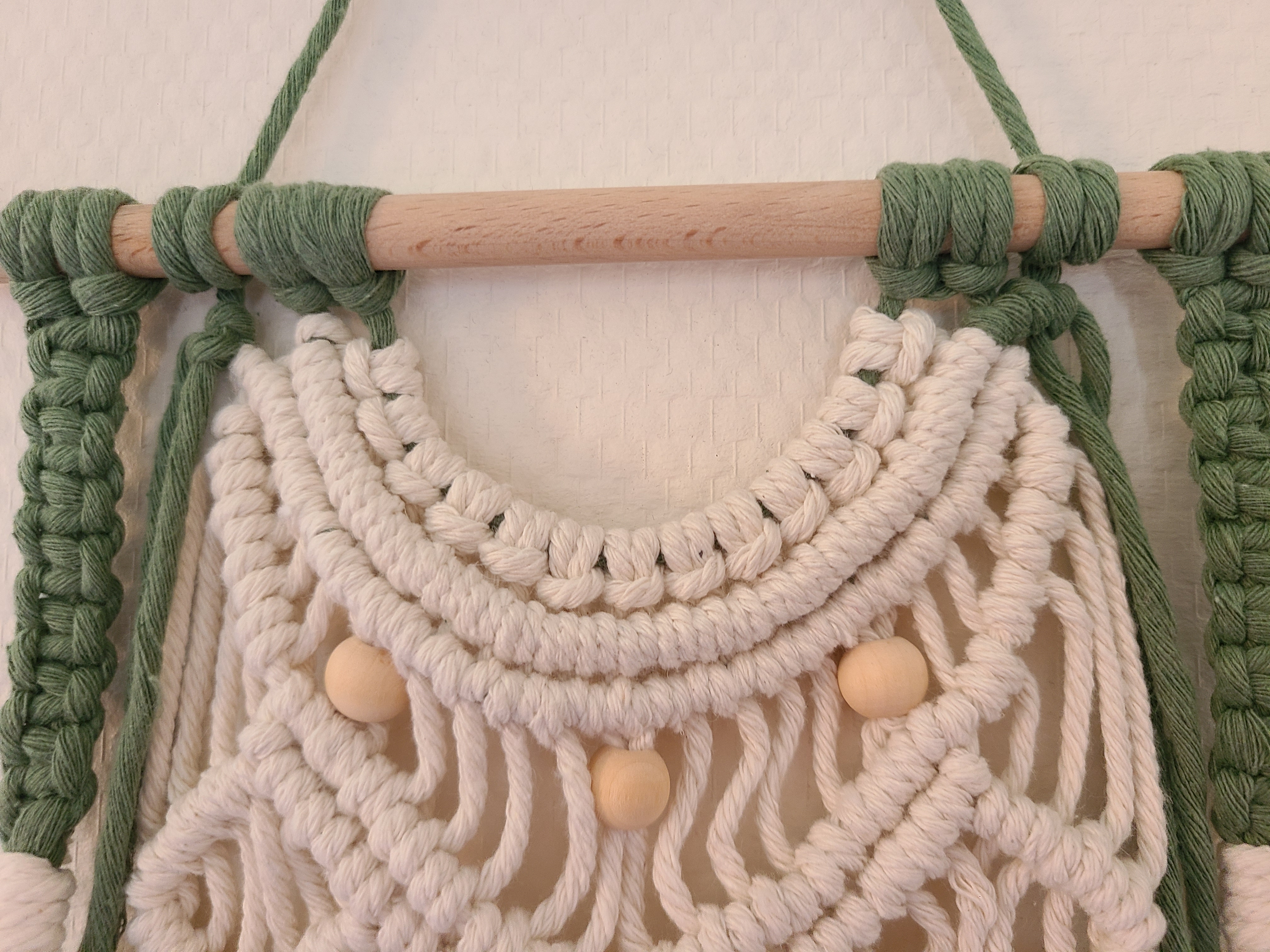 Tenture miniature en macramé Nature