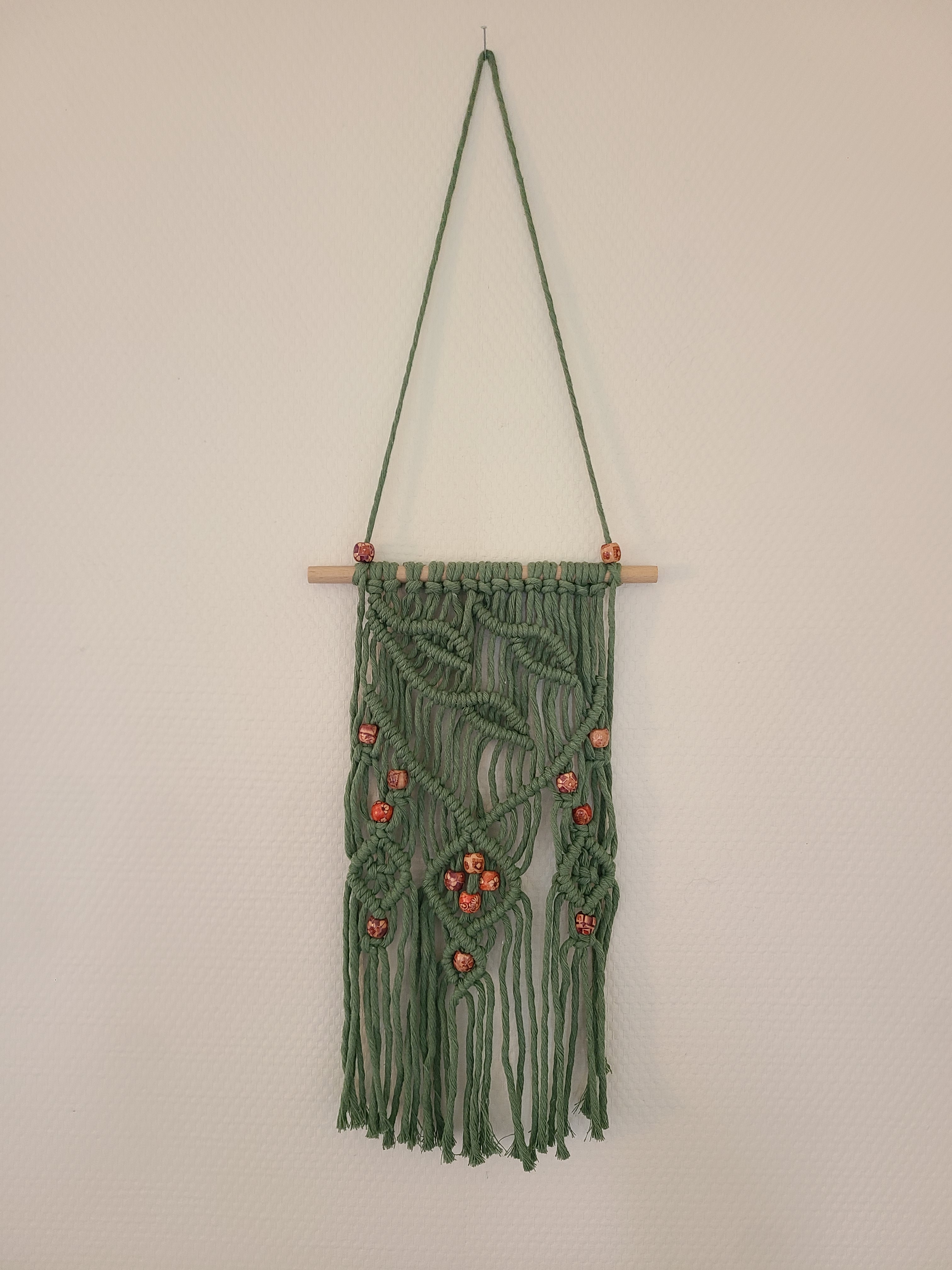 Mini tenture en macramé feuillage