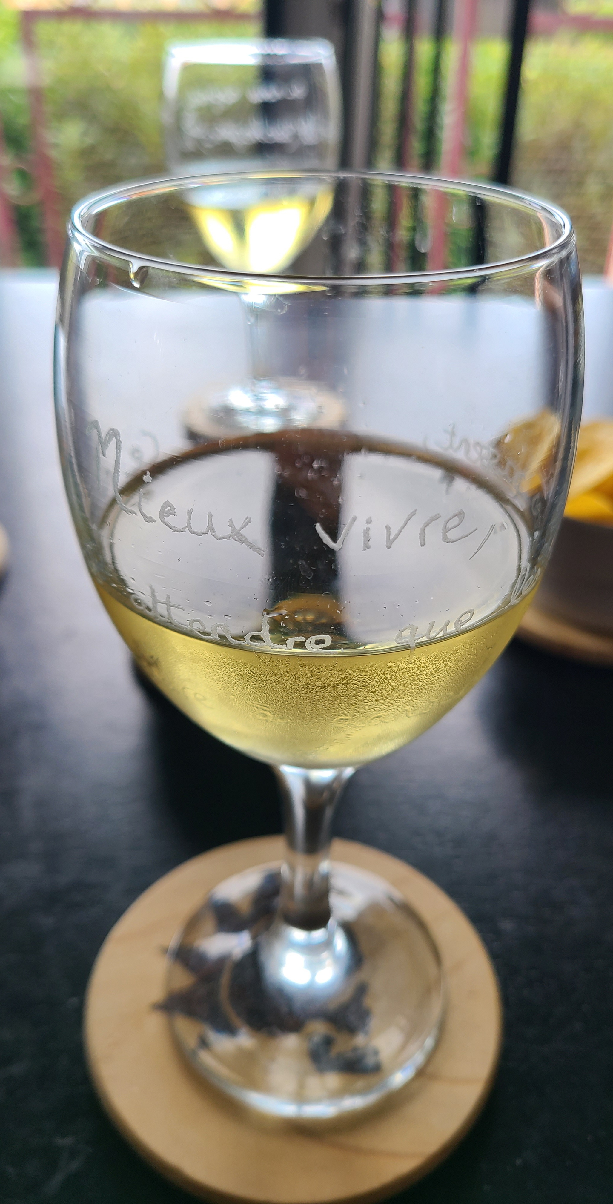 Verre à vin message gravé 