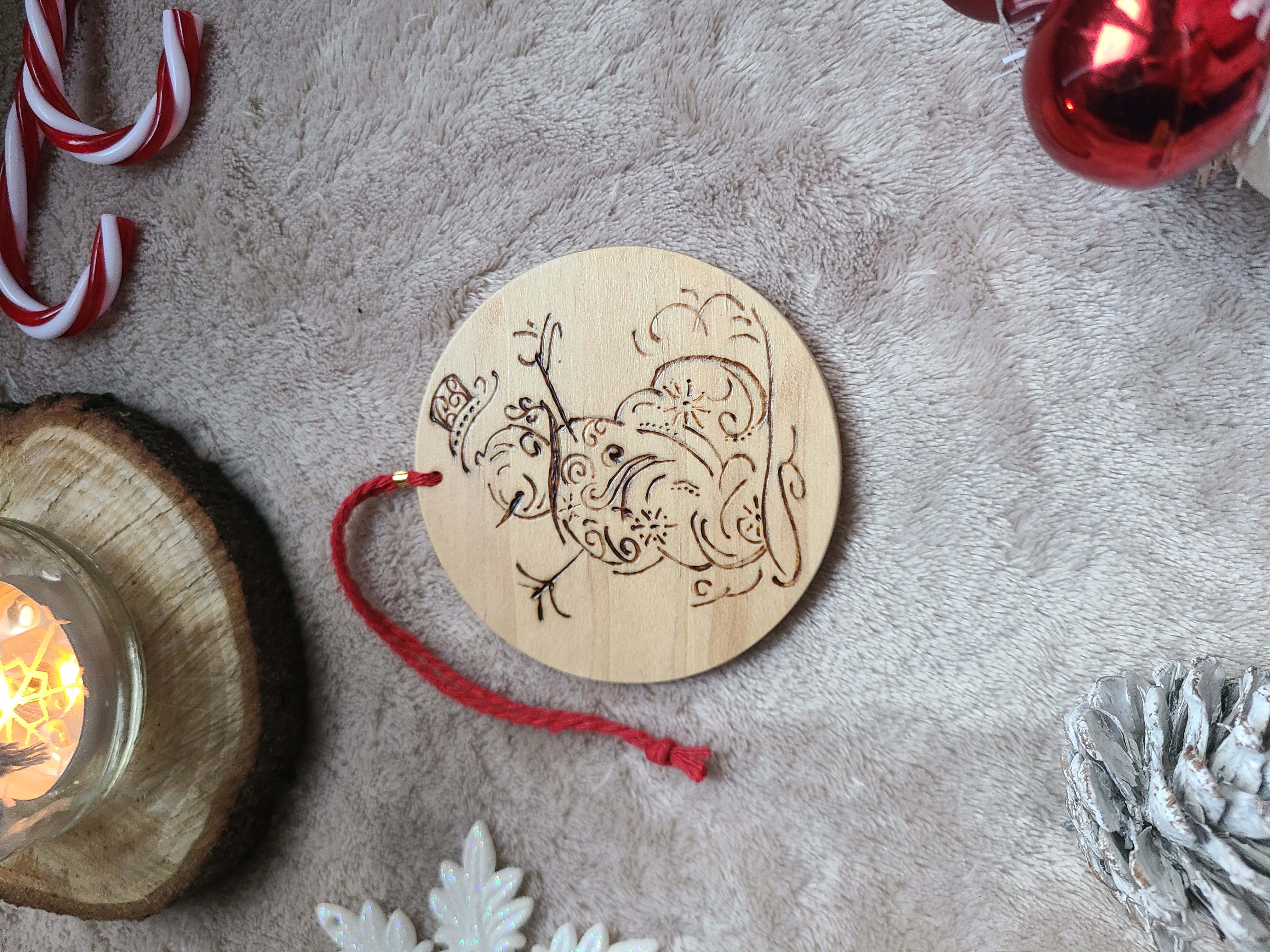 Décoration de Noël à suspendre en bois