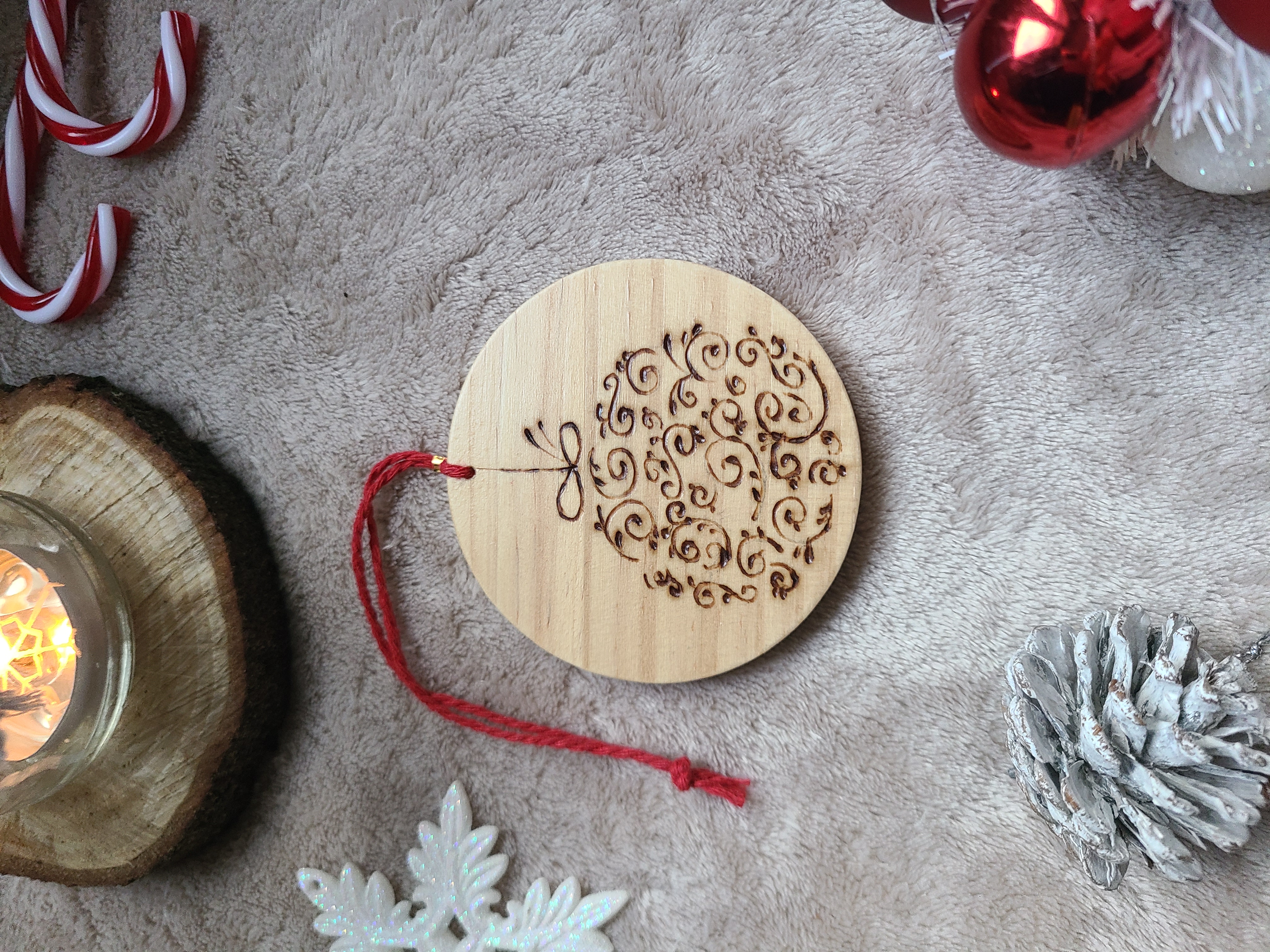 Décoration de Noël à suspendre en bois