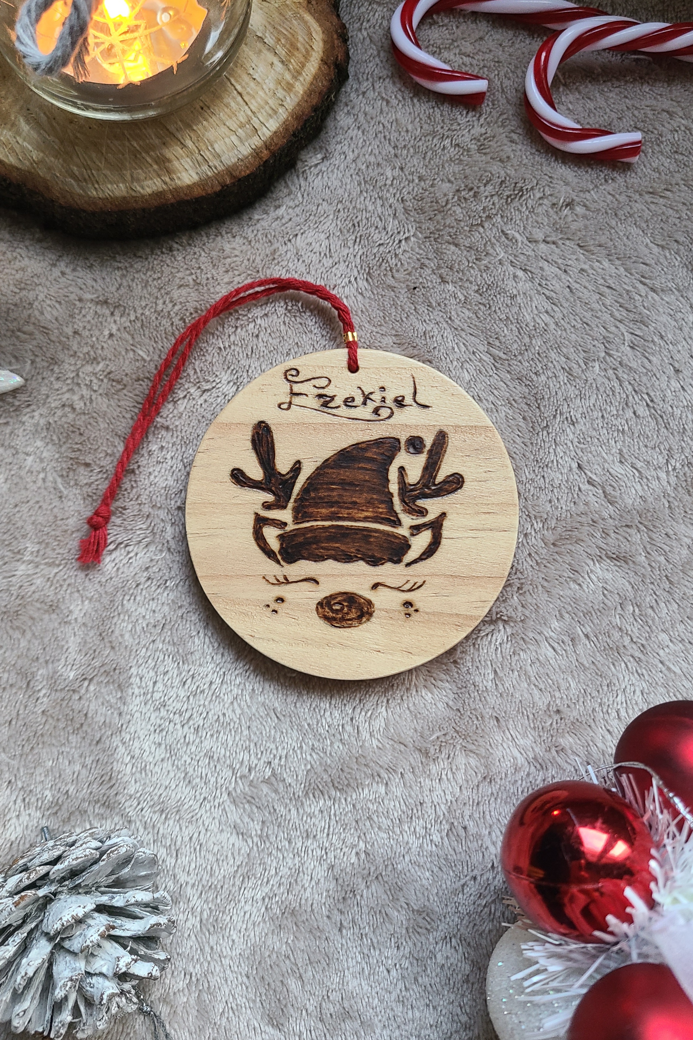 Décoration de Noël à suspendre en bois pour enfant