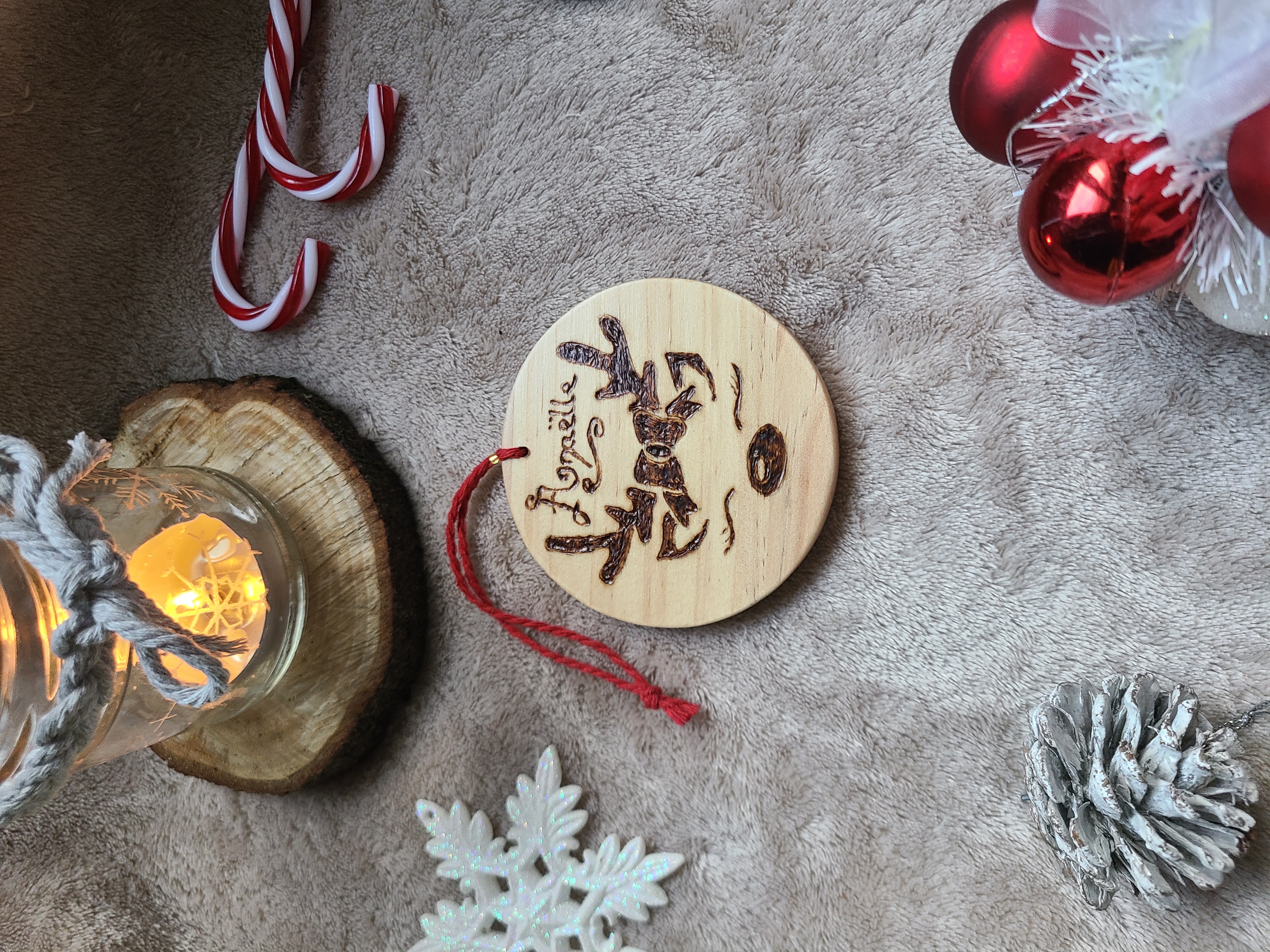 Décoration de Noël à suspendre en bois pour enfant