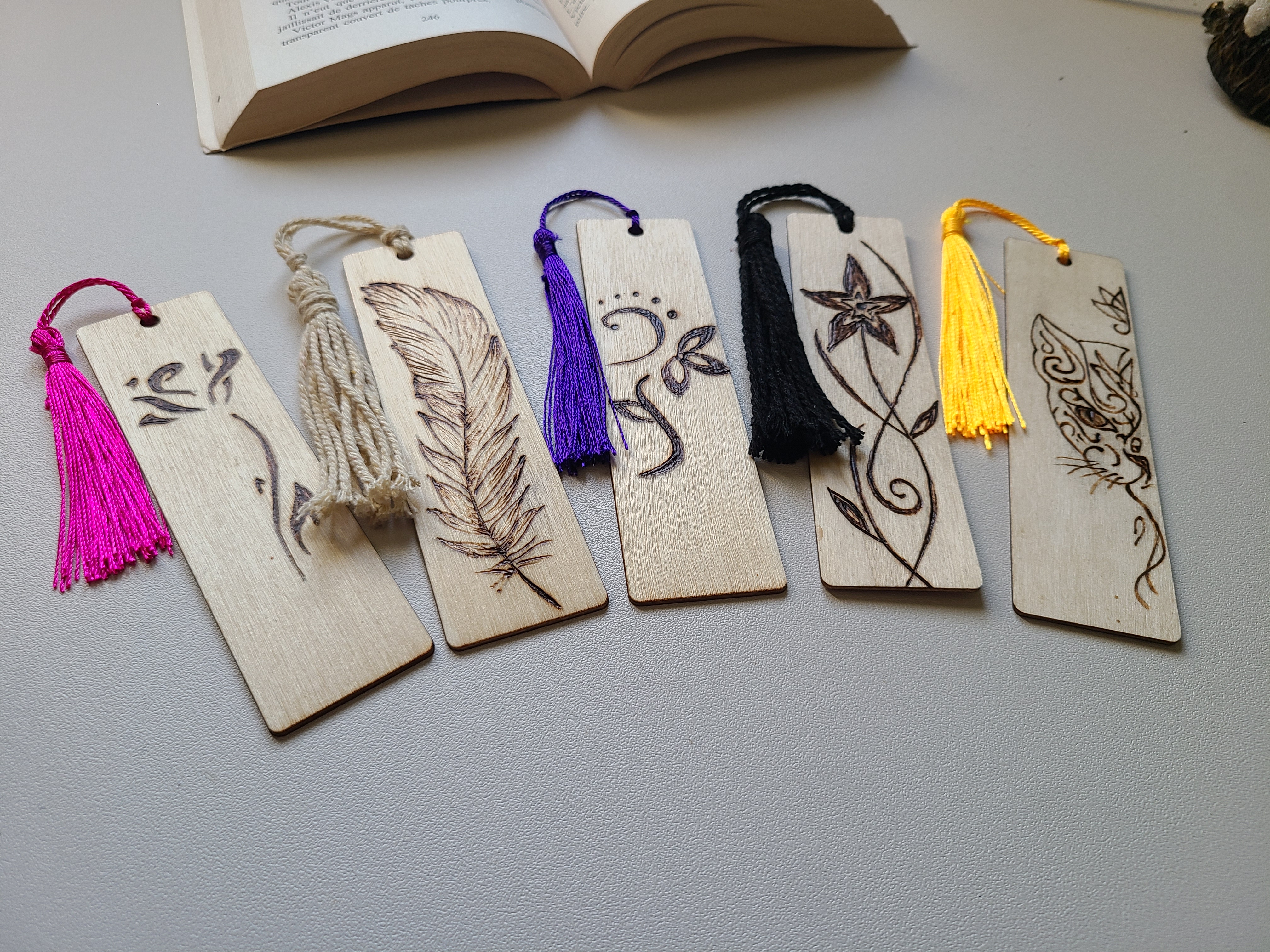 Marque-pages en bois