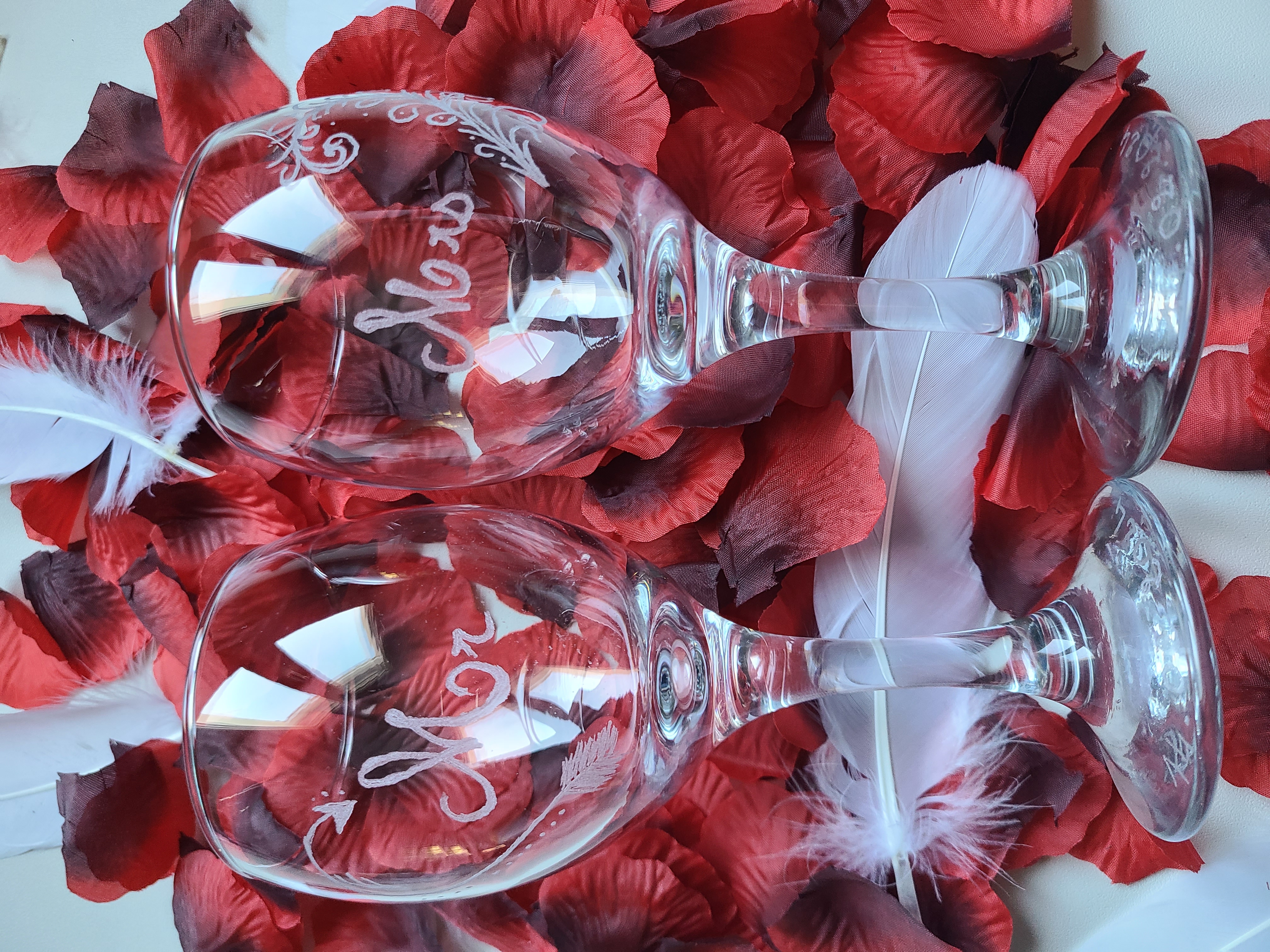 Verres à pied "Mr & Mrs"
