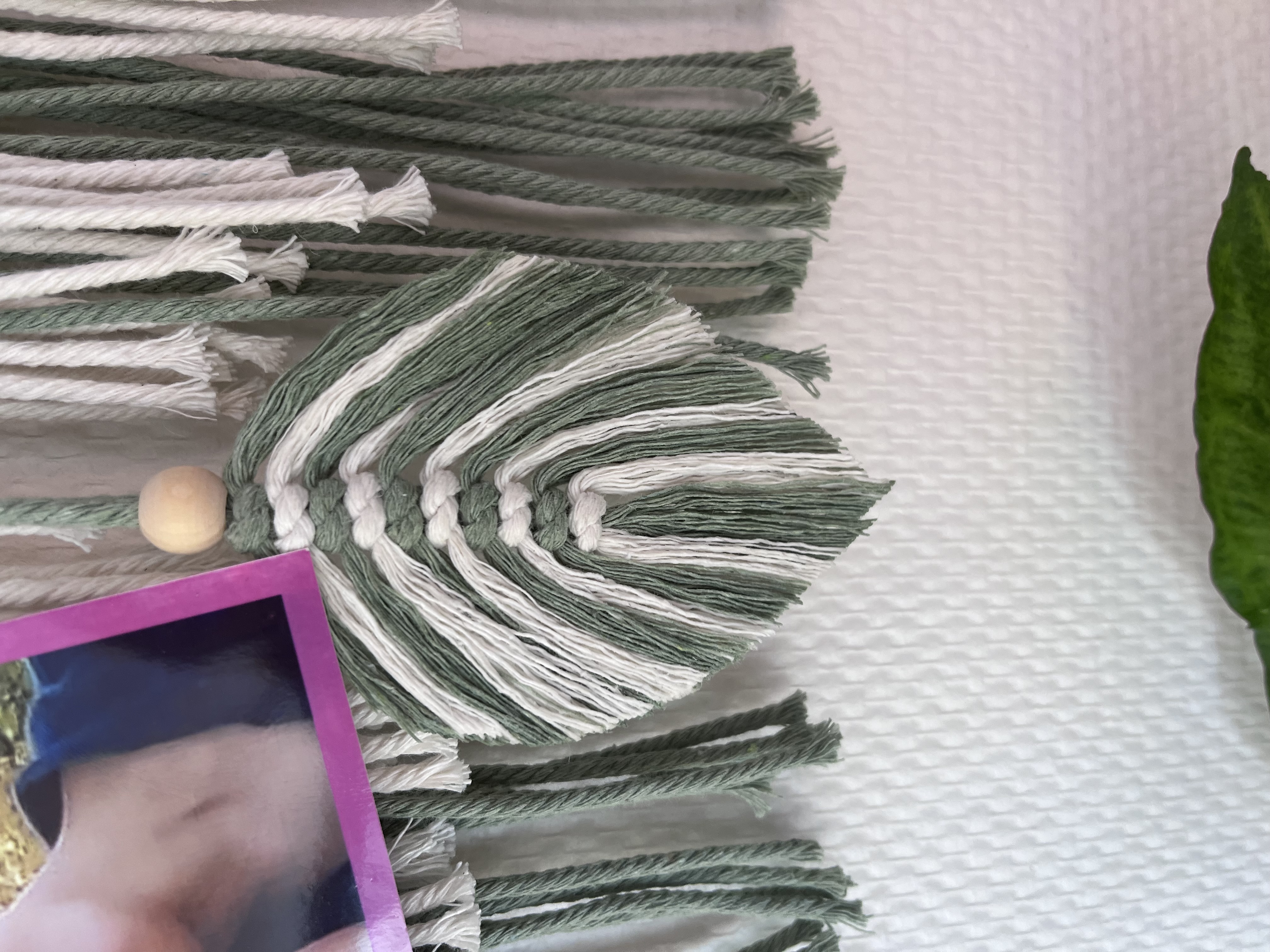 Porte-photos en macramé