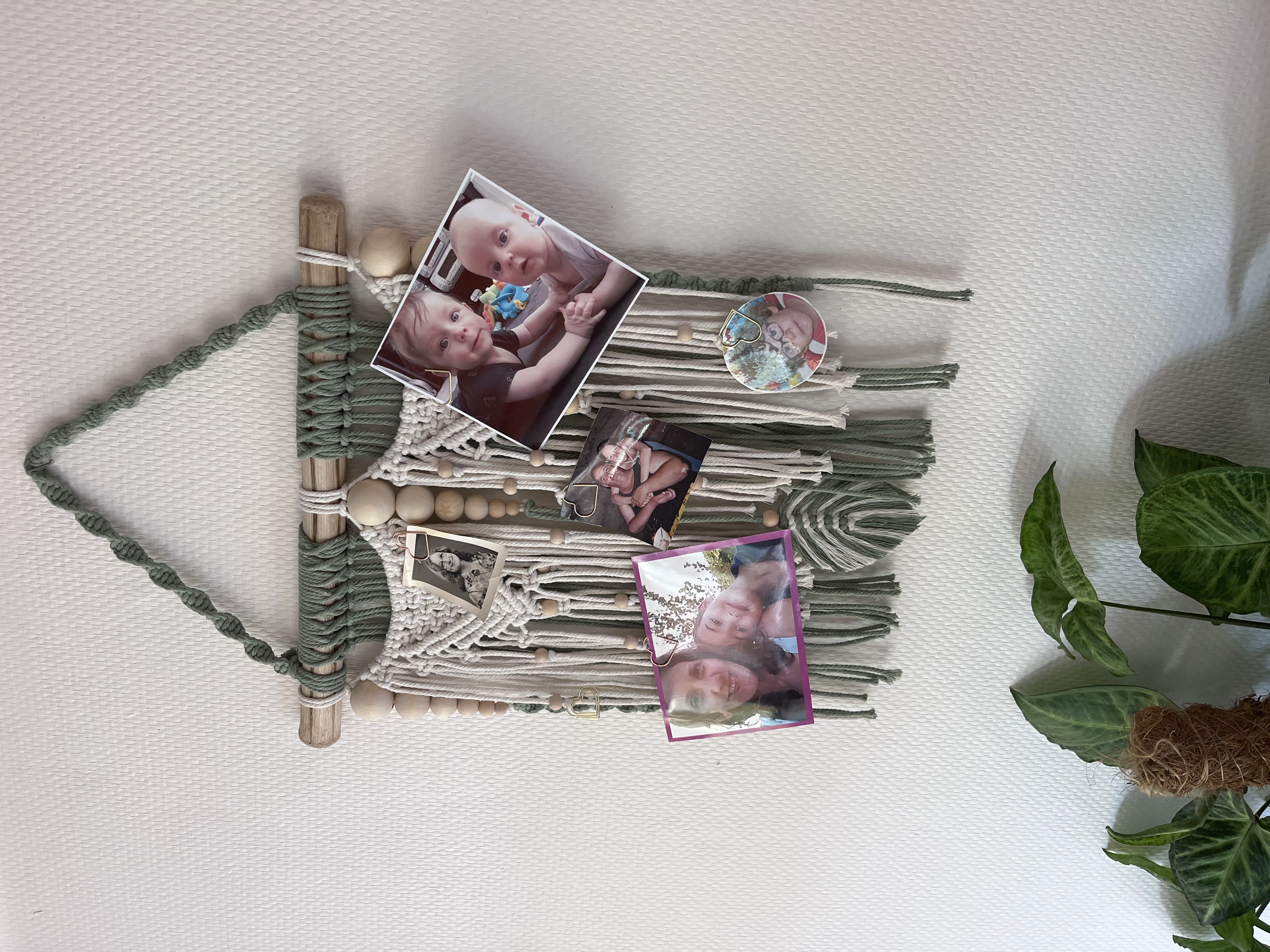 Porte-photos en macramé