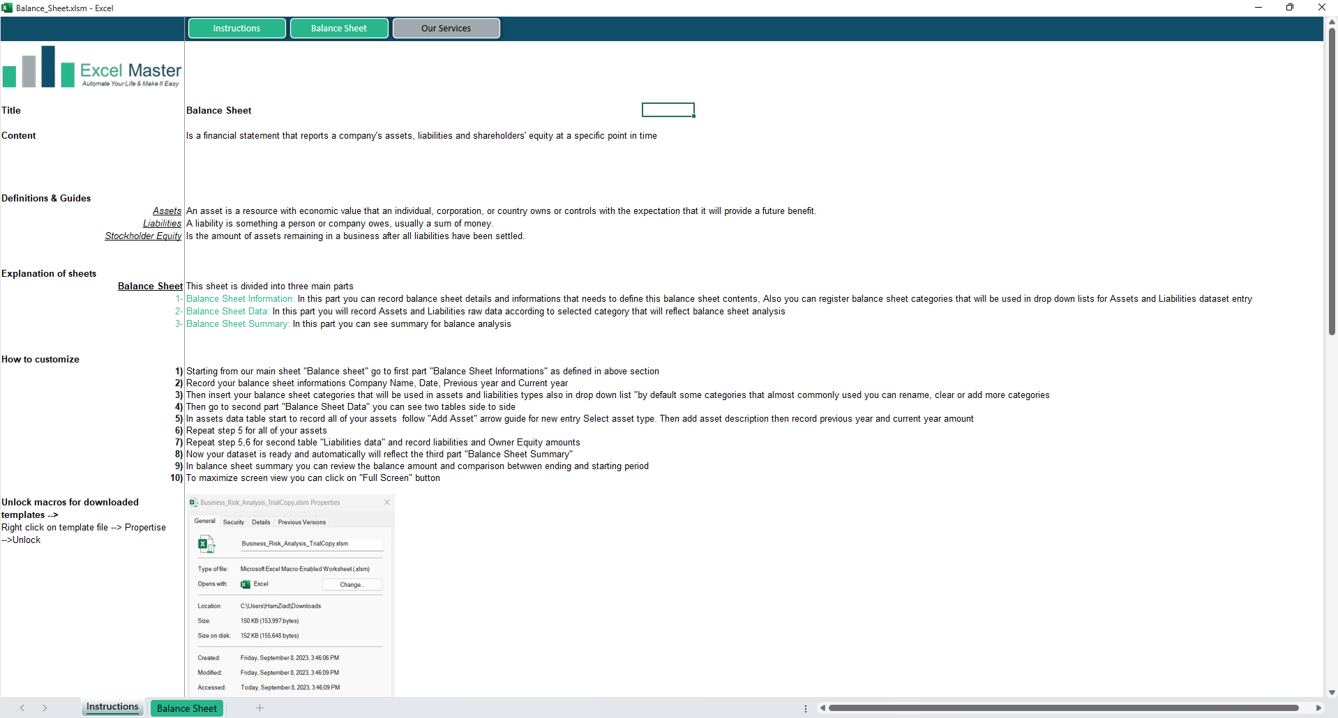 Balance Sheet
