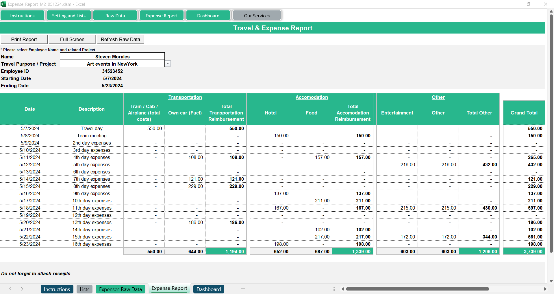 Expense Report