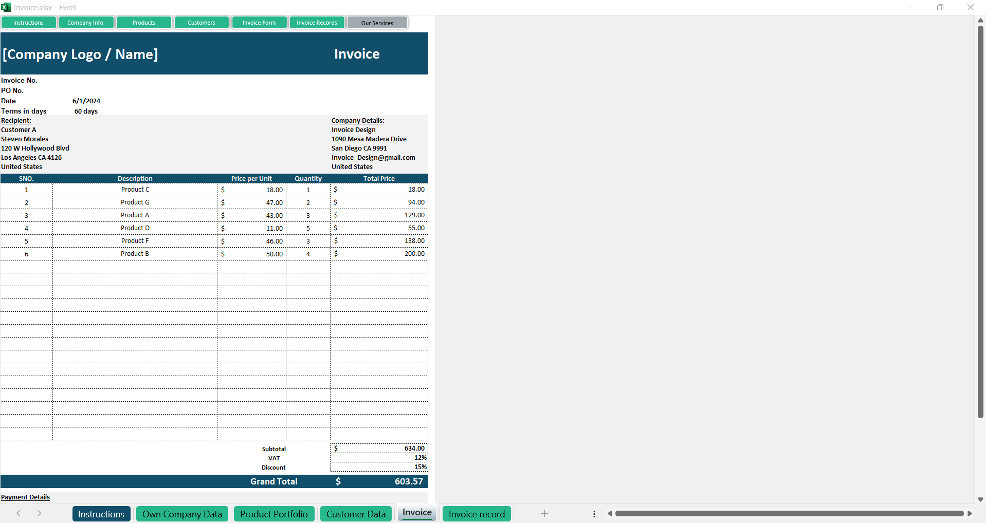 Invoice simple