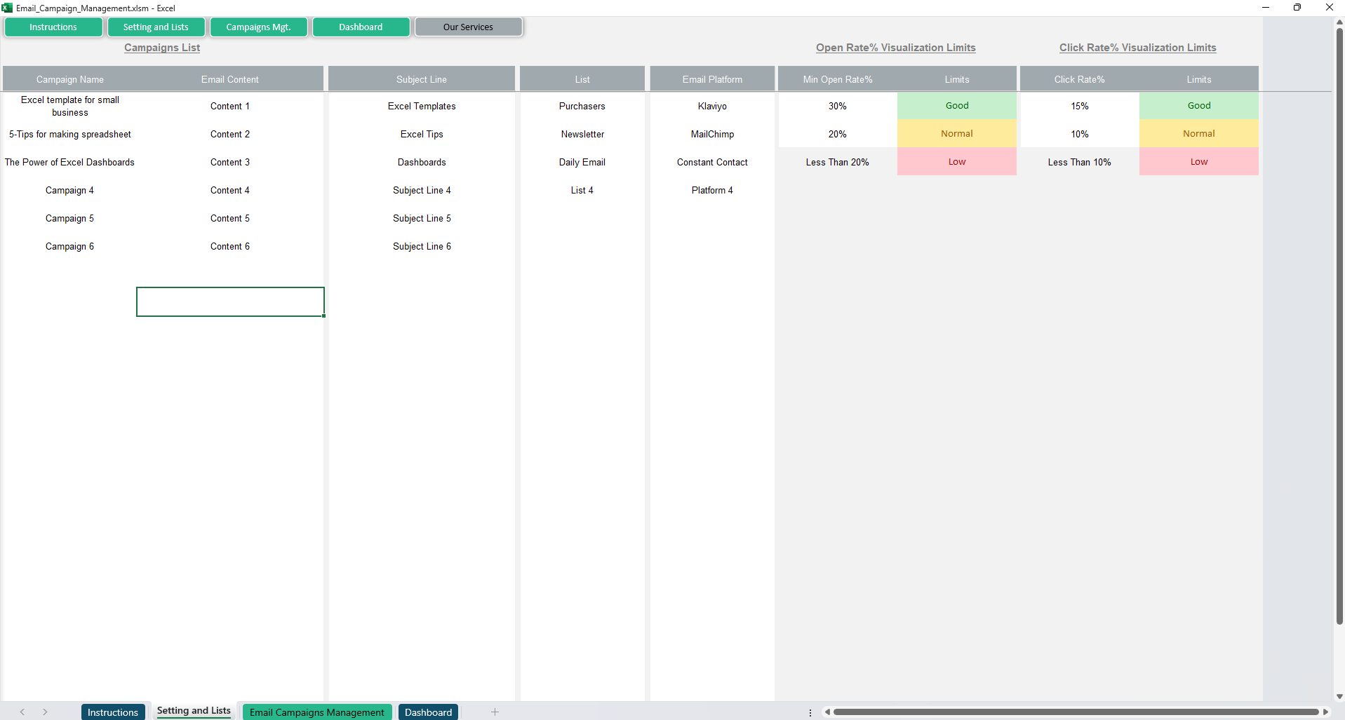 Email Campaign Management