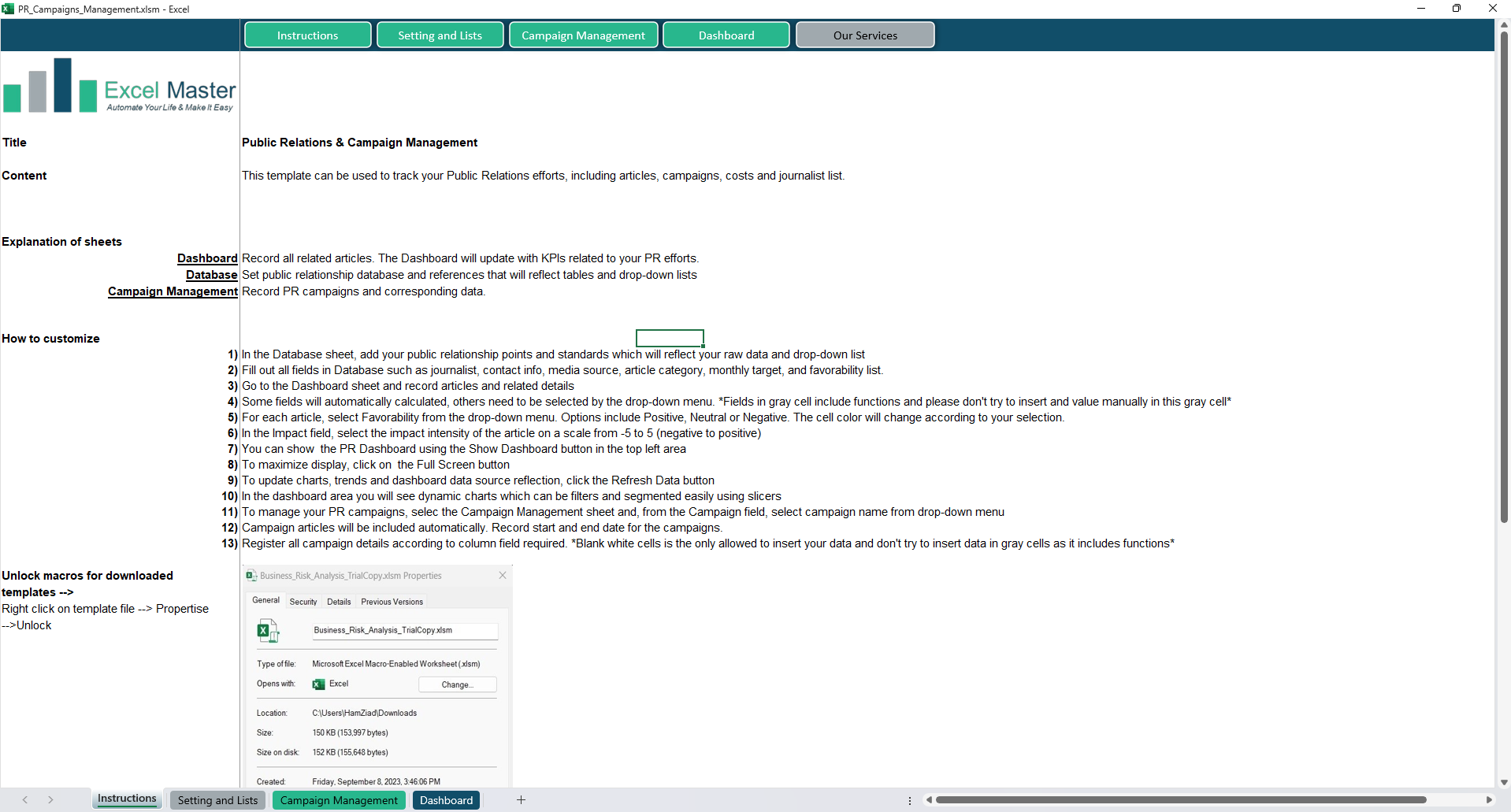 PR Campaigns Management