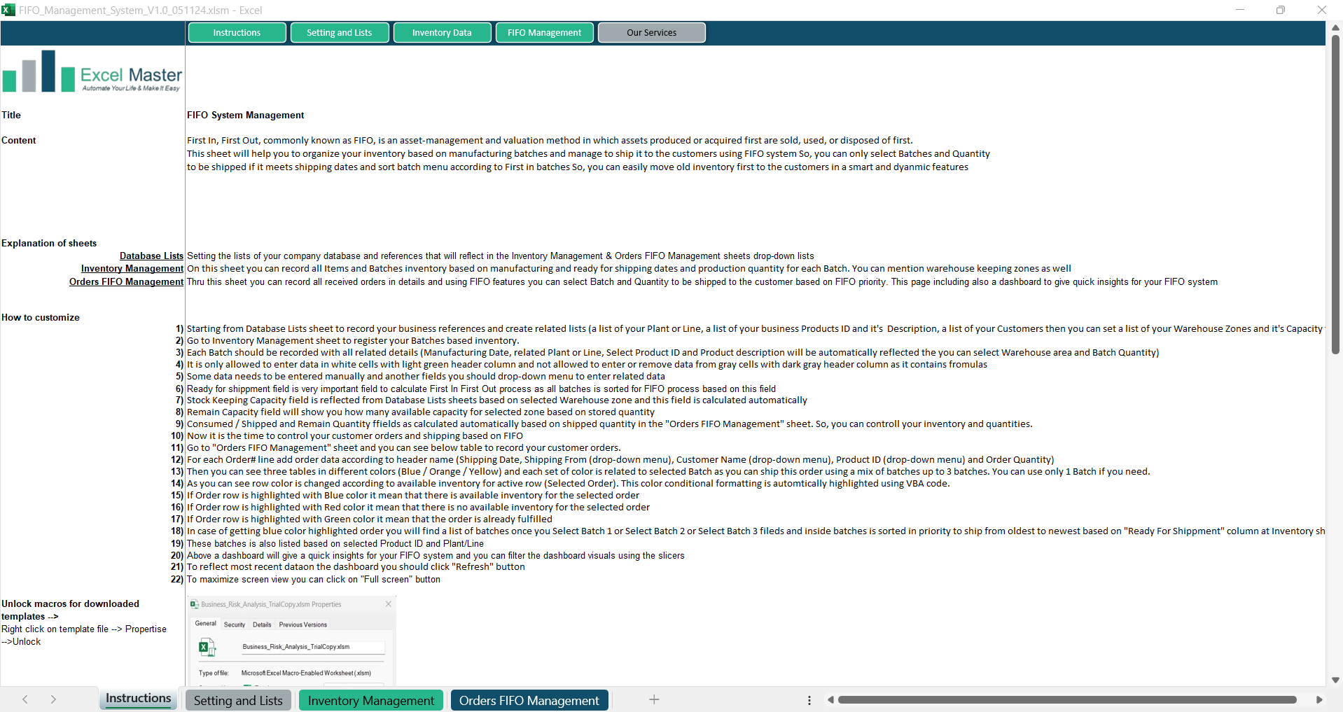 FIFO Management System
