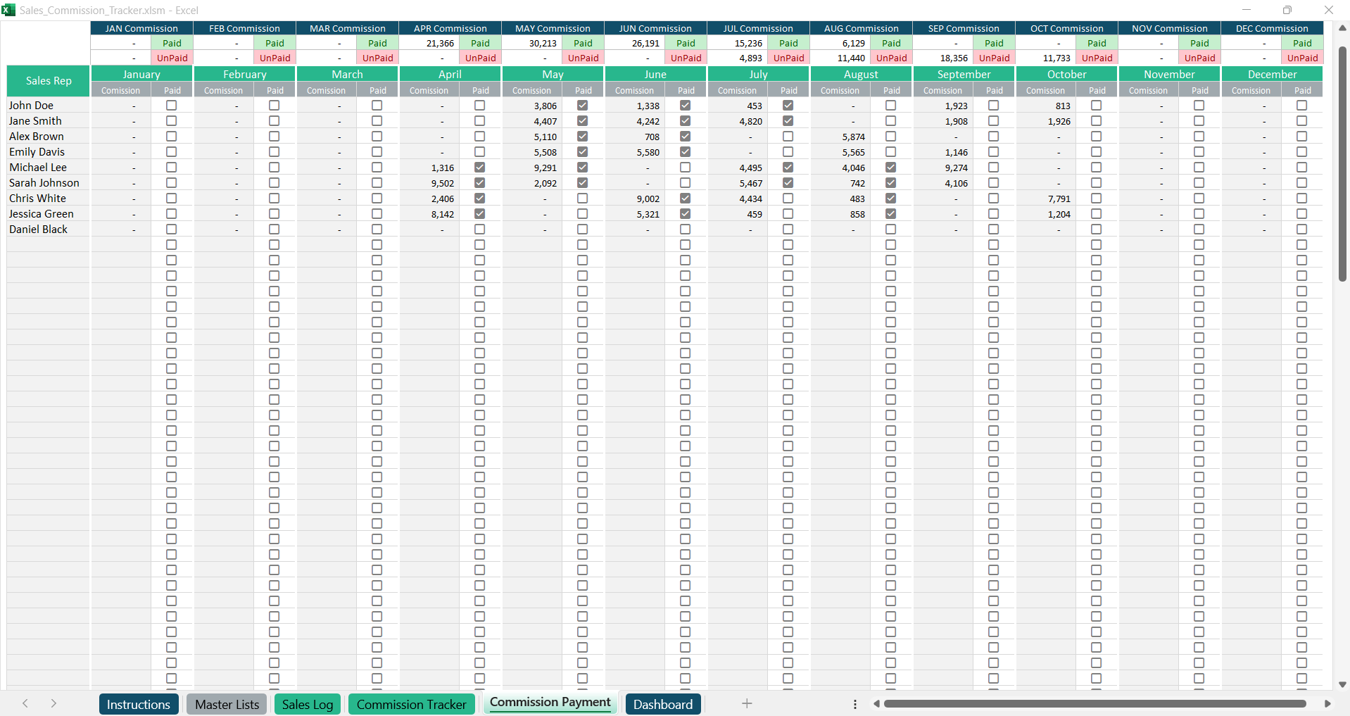 Sales Commission Tracker